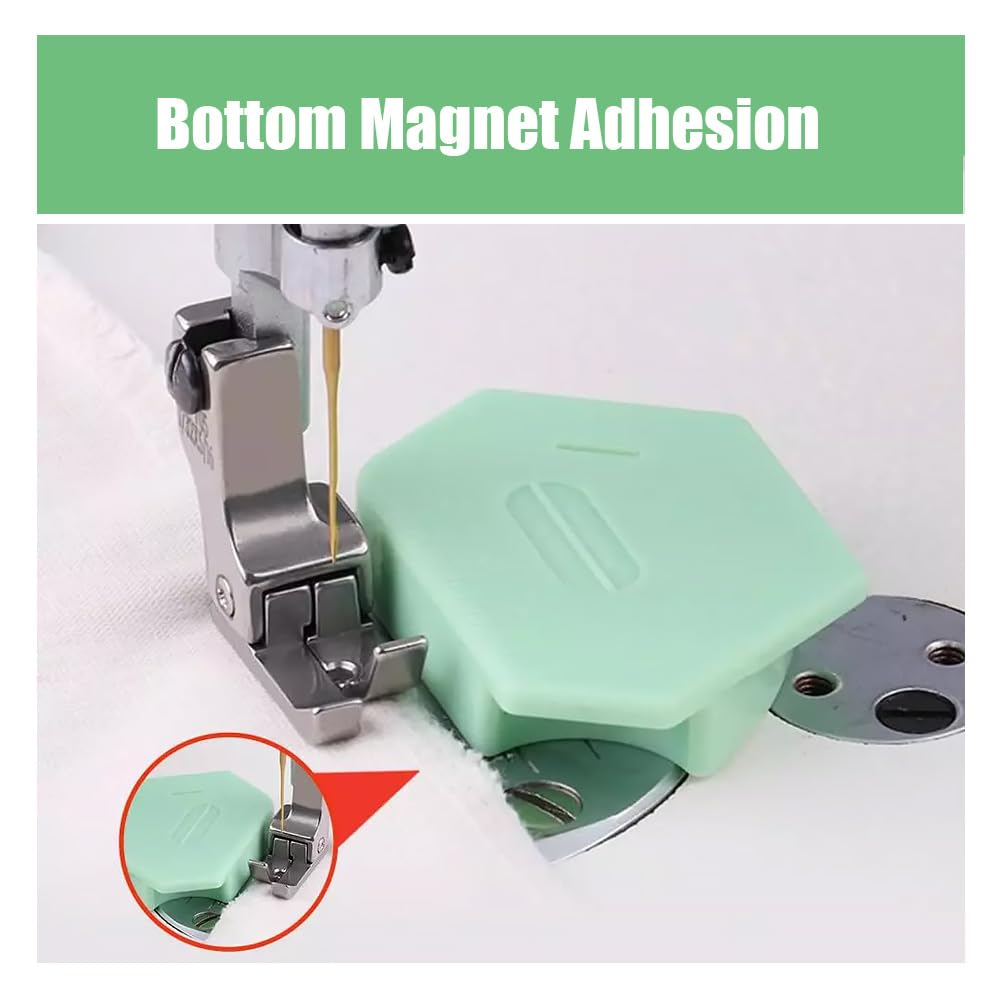 3Pcs Magnetic Seam Guide for Sewing Machine, Hemmer Guide with Scale Universal Sewing Accessories, Multi-Purpose Tool (3 Colors) image number 1