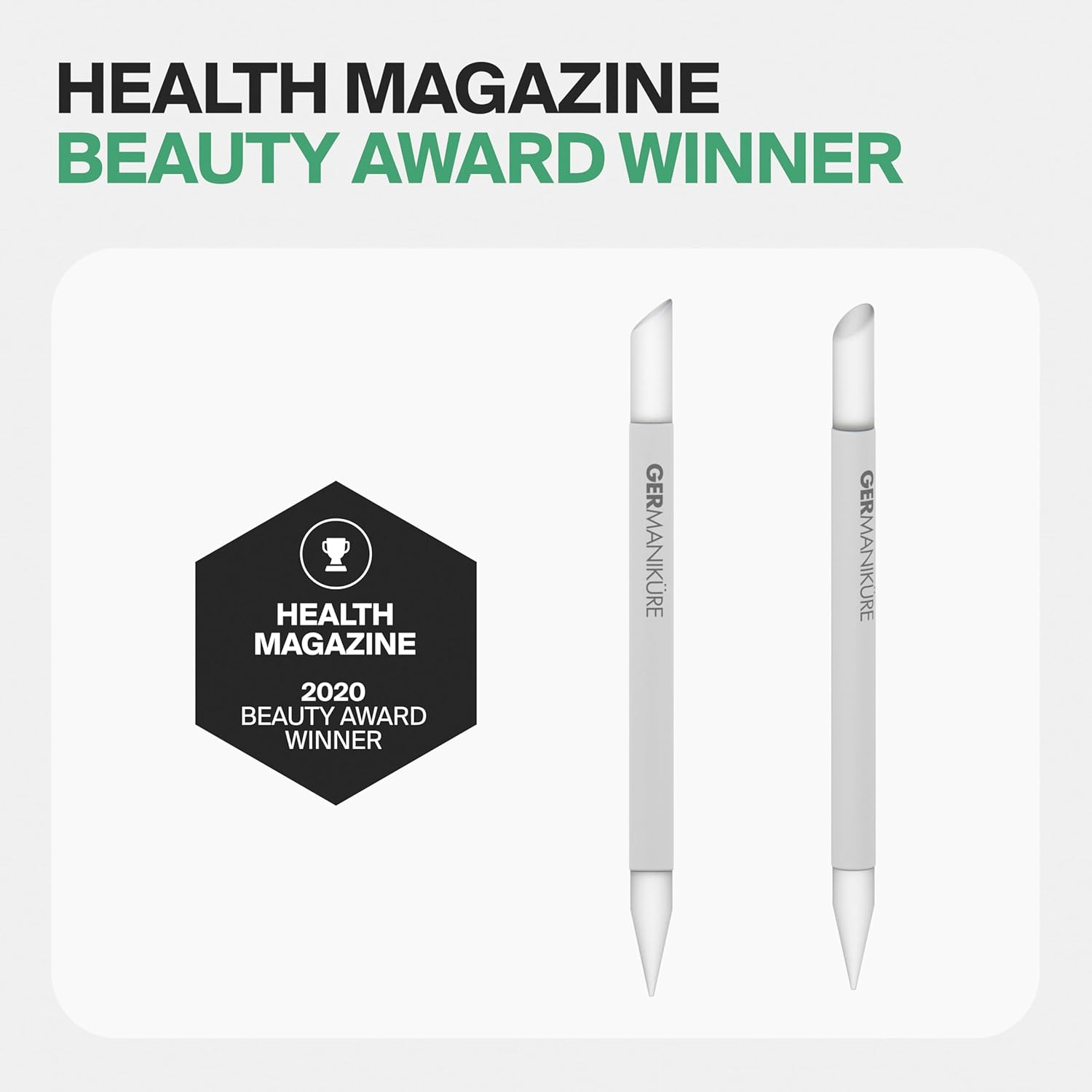 Germanikure 6Mm Crystal Glass Cuticle Removing Manicure Stick with Leather Case image number 2