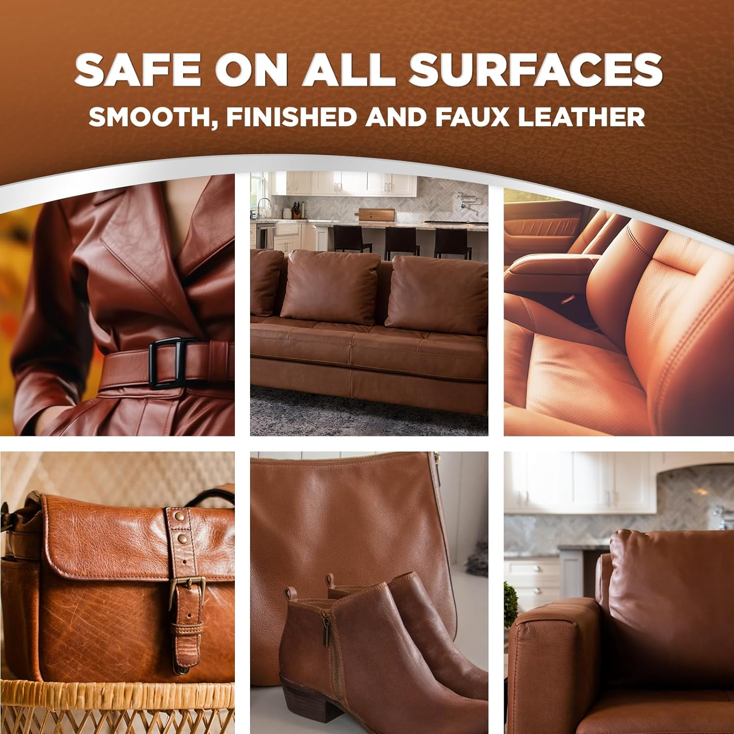 Weiman Leather Conditioning Wipes - Leather Cleaning Wipes for Furniture & Car Seats &ndash; Cleans, Shines, Conditions & Protects Leather - 30 Count (17.8 Cm X 20.3 Cm), Pack of 4 image number 4