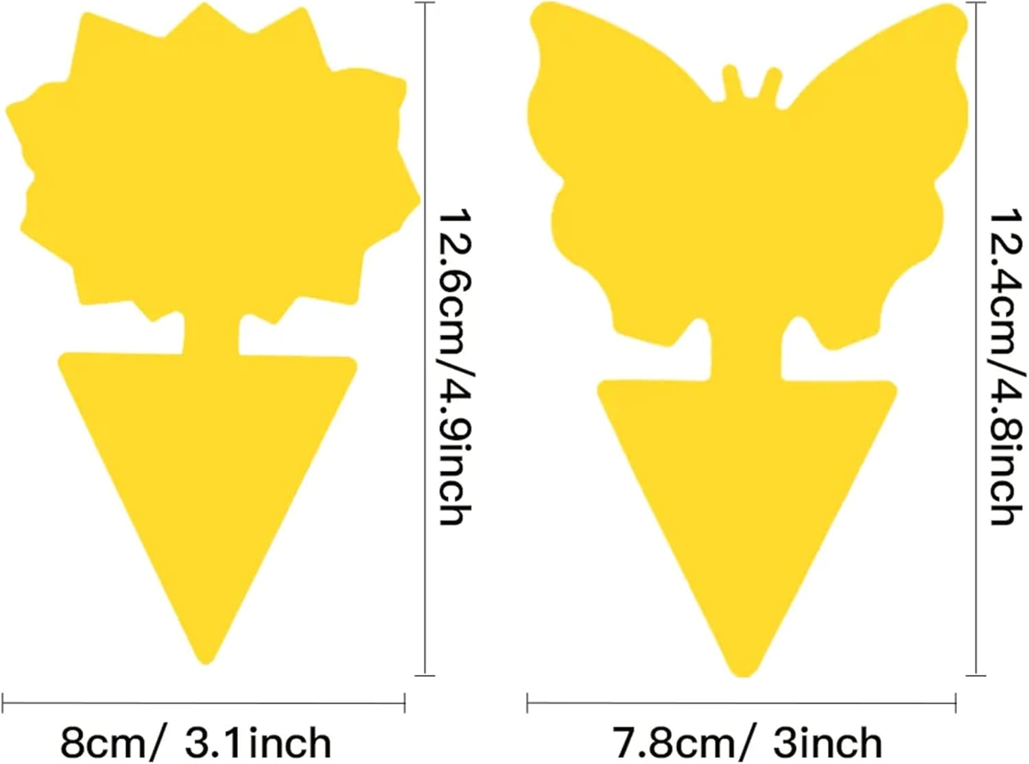 Sticky Insect Traps 40 Pcs - Gnats Fruit Fly Traps for Indoors House - Yellow Double-Sided Sticky Insect Catchers Fungus, Fruit Flies, Whiteflies, Aphids, Leaf Miners image number 5