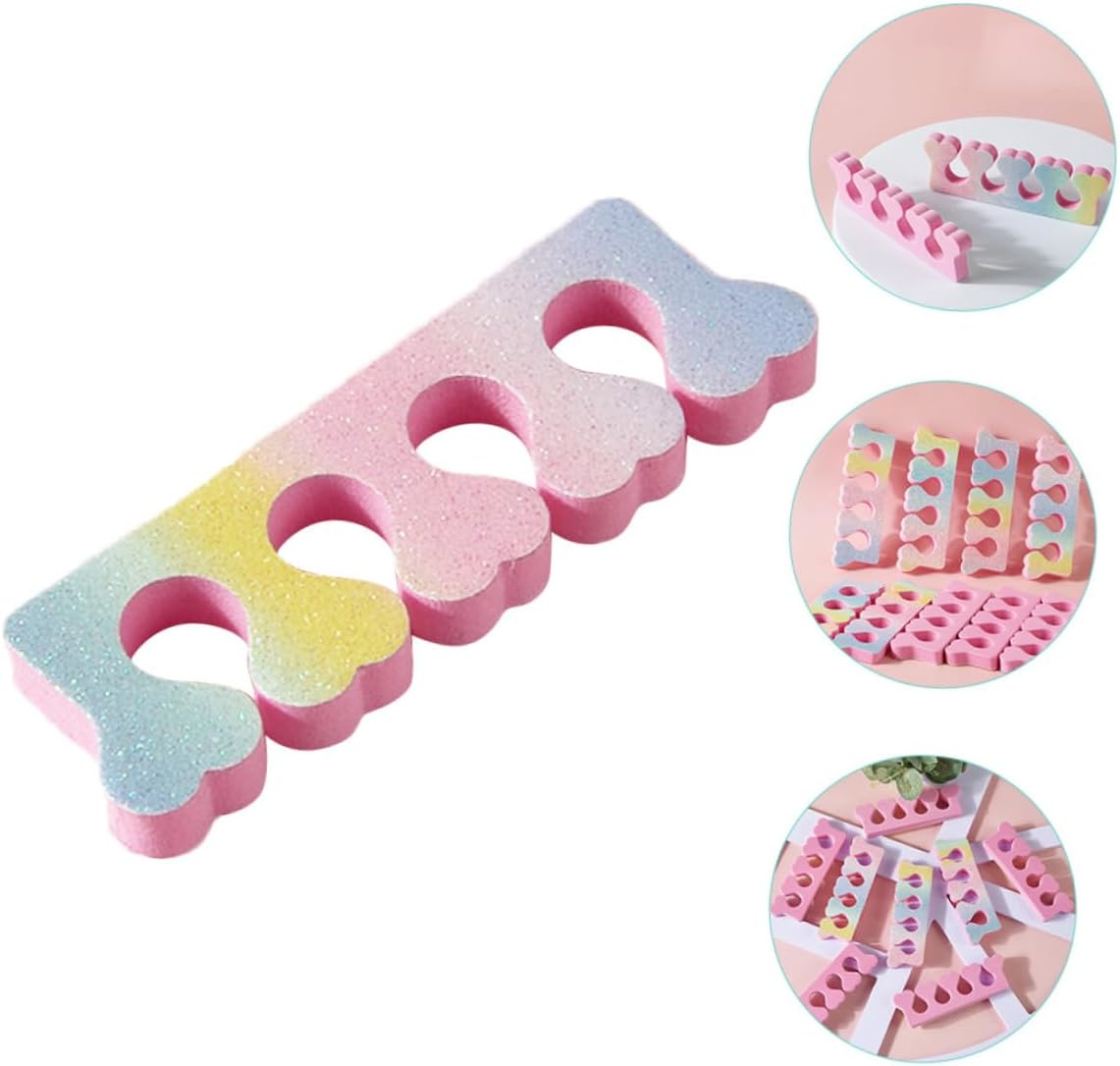 COMPUKAS 30Pcs Heart Shaped Nail Art Toe Separators Toe Spacers for Women Comfortable Manicure Tools for Home Salon Use Promote Lightweight Design image number 3