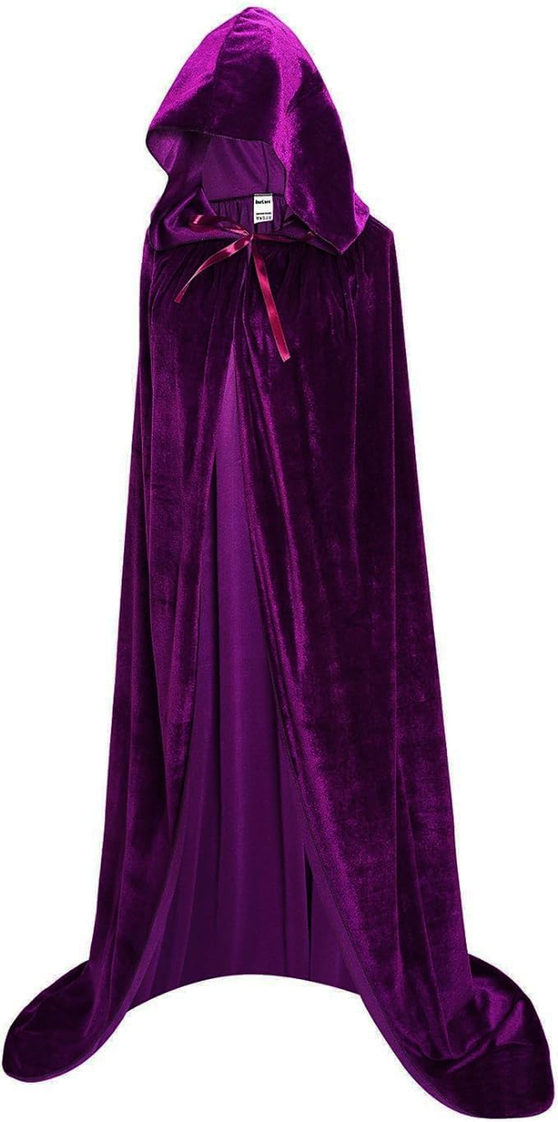 Ricjurzzty Unisex Hooded Cloak Full Long Velvet Cape for Halloween Cosplay Costumes