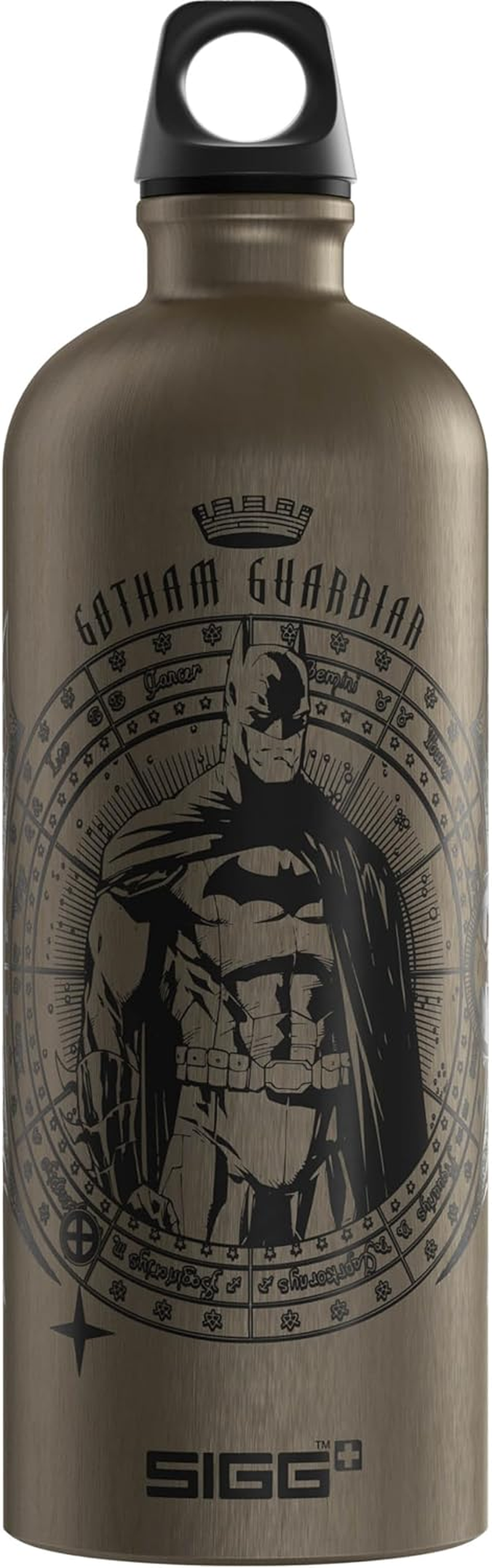 SIGG - Aluminium Water Bottle - Traveller Batman Guardian - Climate Neutral Certified - Suitable for Carbonated Drinks - Leak-Proof - Feather-Light - Bpa-Free - Outdoor - Grey - 1L image number 1