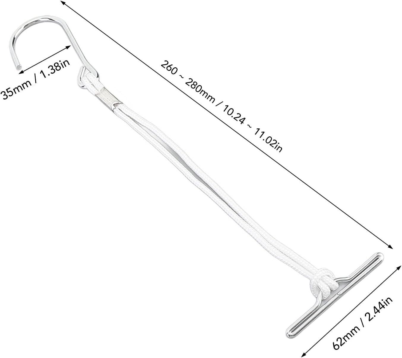 Omabeta 20PCS Sewing Pattern Hanging Hooks with 260-280Mm/10.24-11.02In Rope for Patterns Designerstailors, Metal Hanger, Efficient Storage, Made of Galvanized Steel for Kraft Paper Patterns image number 2