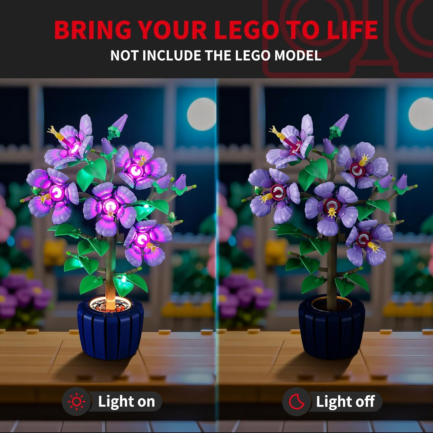 BRIKSMAX 2.0 Light Kit for -Hibiscus -Innovative Led Lighting Compatible with  the Botanical Collection 10372 - Not Included Model Set image number 1