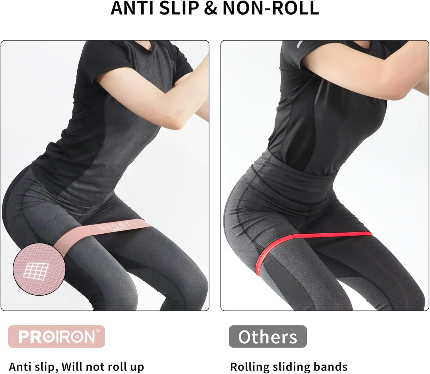 PROIRON 2 in 1 Resistance Bands Set - Includes Resistance Loop Bands, Physical Therapy Bands for Home Fitness, Stretching, Strength Training, Physical Therapy,Elastic Workout Bands for Whole Body - Set Of 2 - 1.5M Blue image number 3