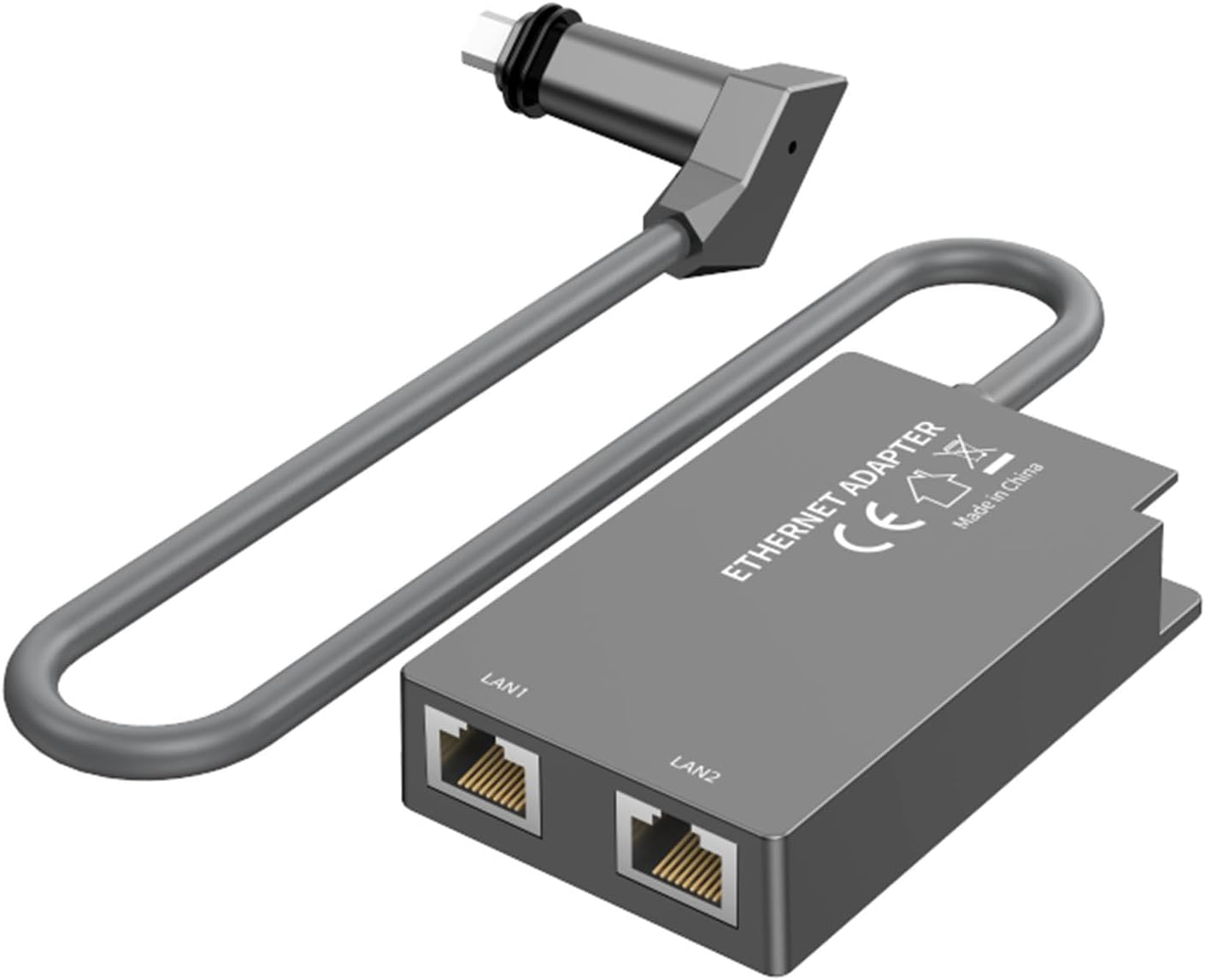 Satellite Ethernet Adapter, 1 Gbps Wired Network Adapter with 2 RJ45 Ports, Plug & Play LAN Expansion for Gen 2 V2, Compatible with Routers, Switches, Smart Devices image number 4