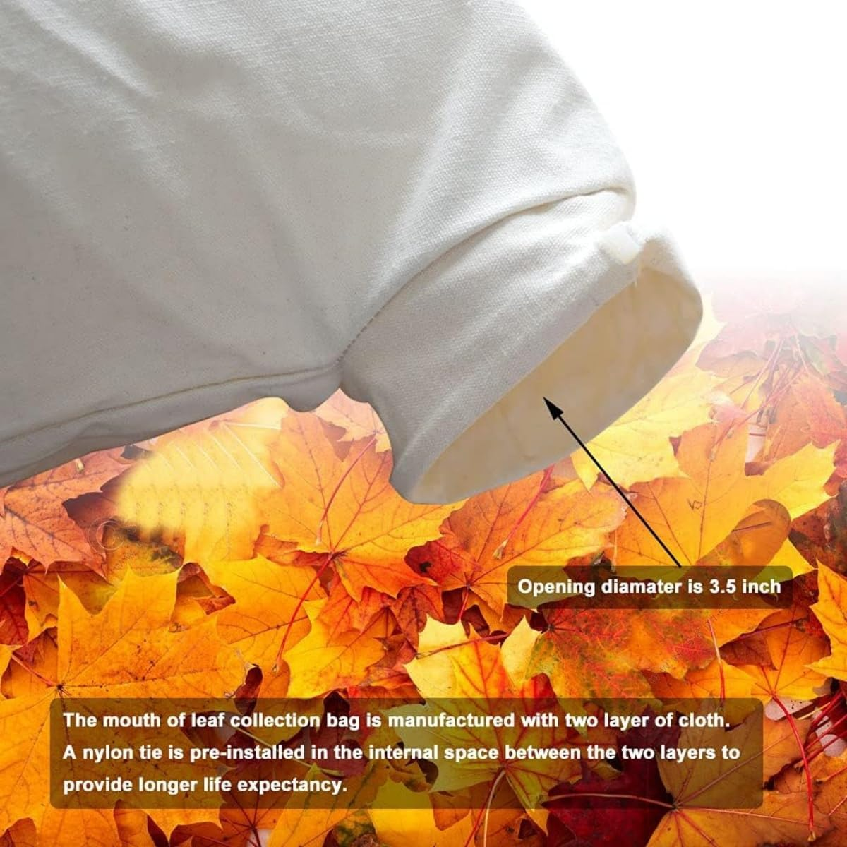 Xhydamile Universal Leaf Vacuum Blower Bag Bottom Debris Dump Bag, Compatible with Leaf Blowers and Ultra Blower Rake, Suitable for Most Blowers image number 5