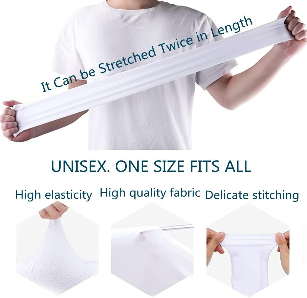 Sun Protection Arm Sleeves with Thumb Holes for Men Women,Cooling Compression UV Arm Cover,Outdoor Sports Sleeve Arm - Black Two image number 7