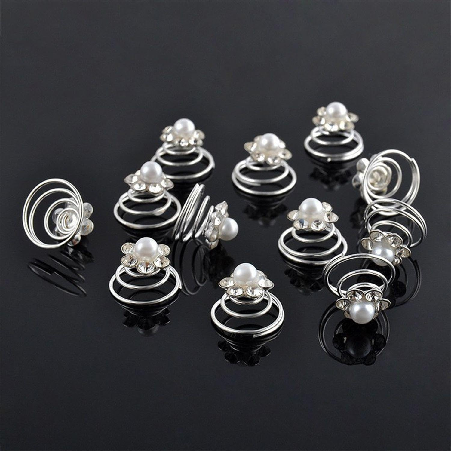 Pack of 20 Flower Hair Pins, Spring Hair Pins, Elee and Simple Hair Accessories, Hairstyle Decorations. image number 3