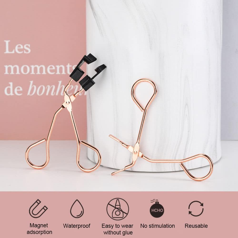 Xinyee Magnetic Lashes Clip Stainless Steel False Eyelashes Extension Applicator Tool Lashes Clip Tweezers Magnetic Eyelashes Applicator image number 2