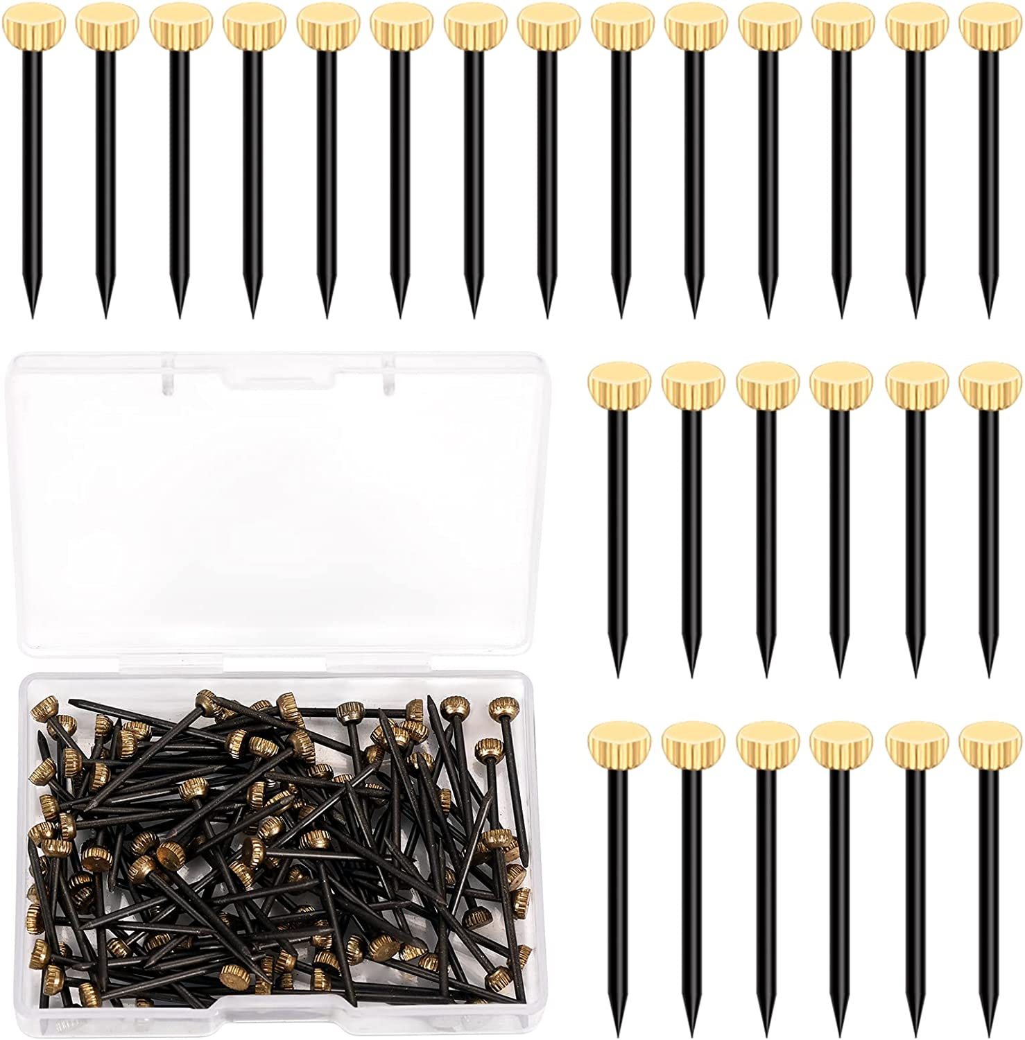 100Pcs Picture Hanging Nails, Sturdy Hanging Hardware Nails Picture Hanger Nails for Woodworking and Hanging Picture Photo Frames (0.98Inch Long) image number 6