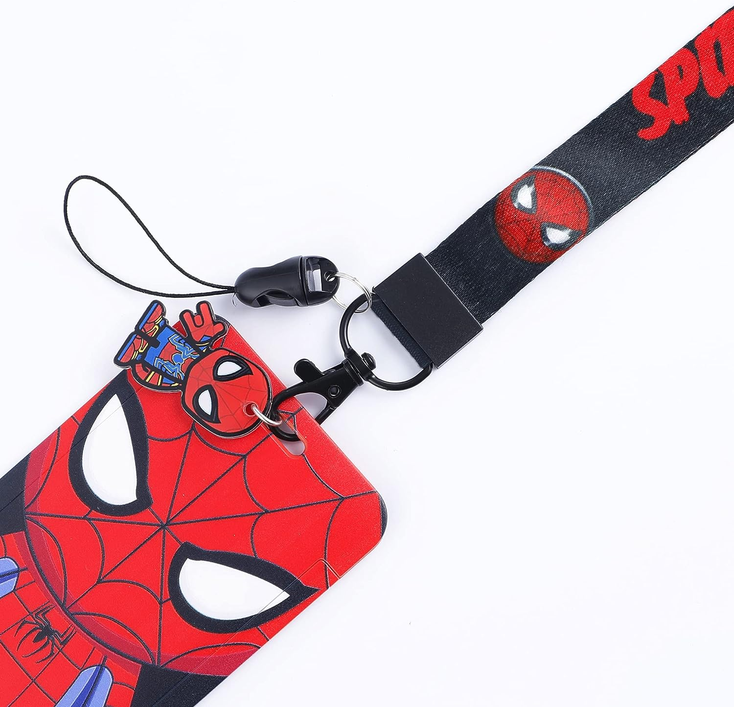Superhero Spider Anime Lanyard with ID Card Badge Holder Classic Movie Fans Anime Wristlet Lanyards for Keys Keychain Accessories image number 3