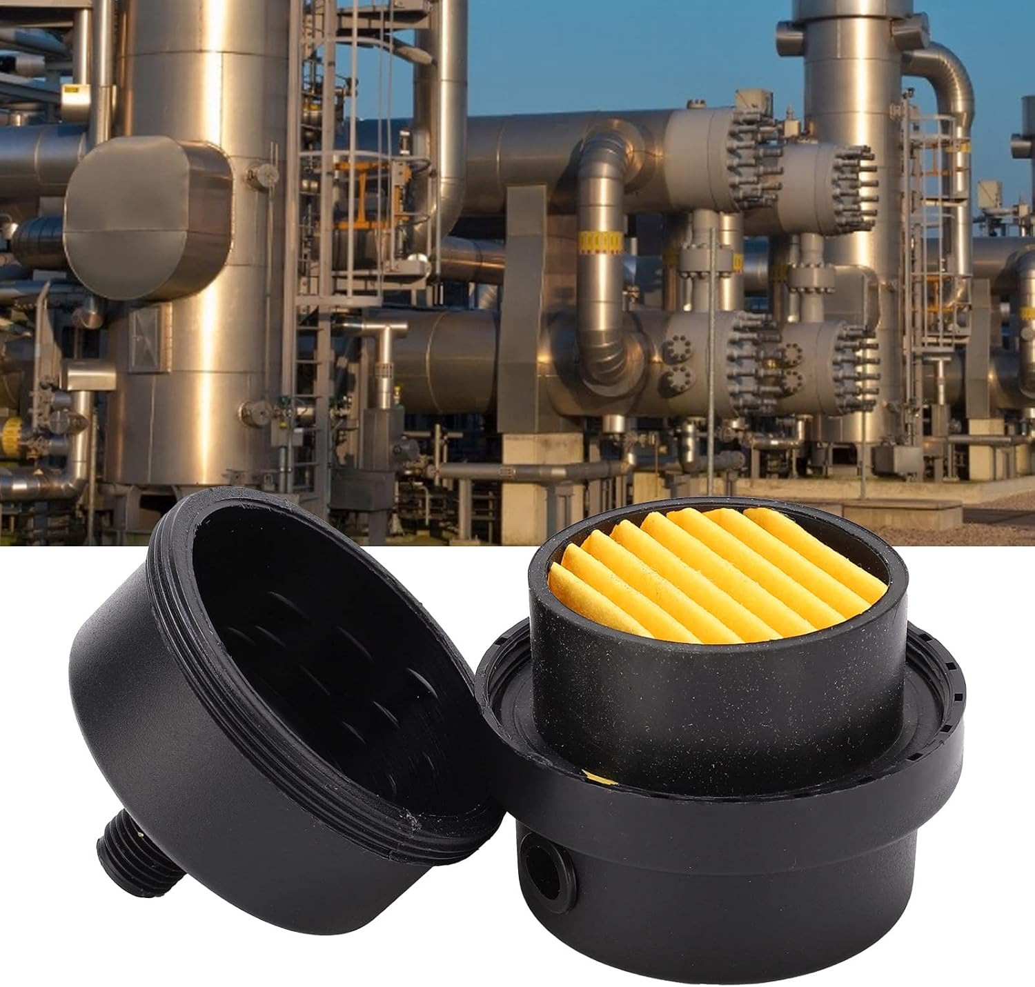 Plastic Air Compressor Intake Noise Reduction Filter Replacement Part for Oil Less Pump G1 4 Thread Protects against Dust Water Particles image number 5