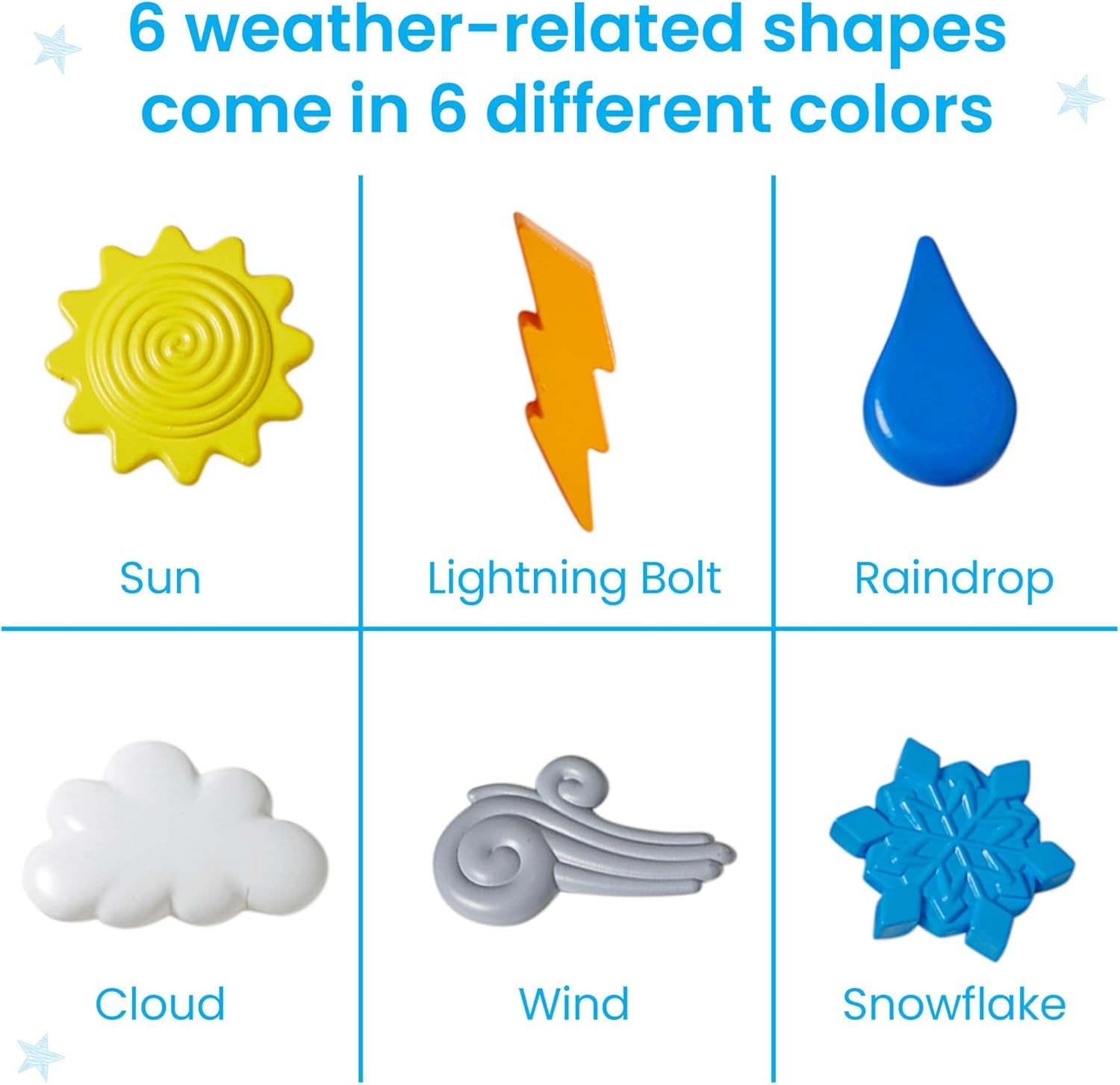Hand2Mind Explore the Weather Counters, Weather Toys, Meteorology for Kids, Math Counters for Kids, Color Sorting Toys, Counting Manipulatives, Montessori Math Materials, Preschool Science Toys image number 1