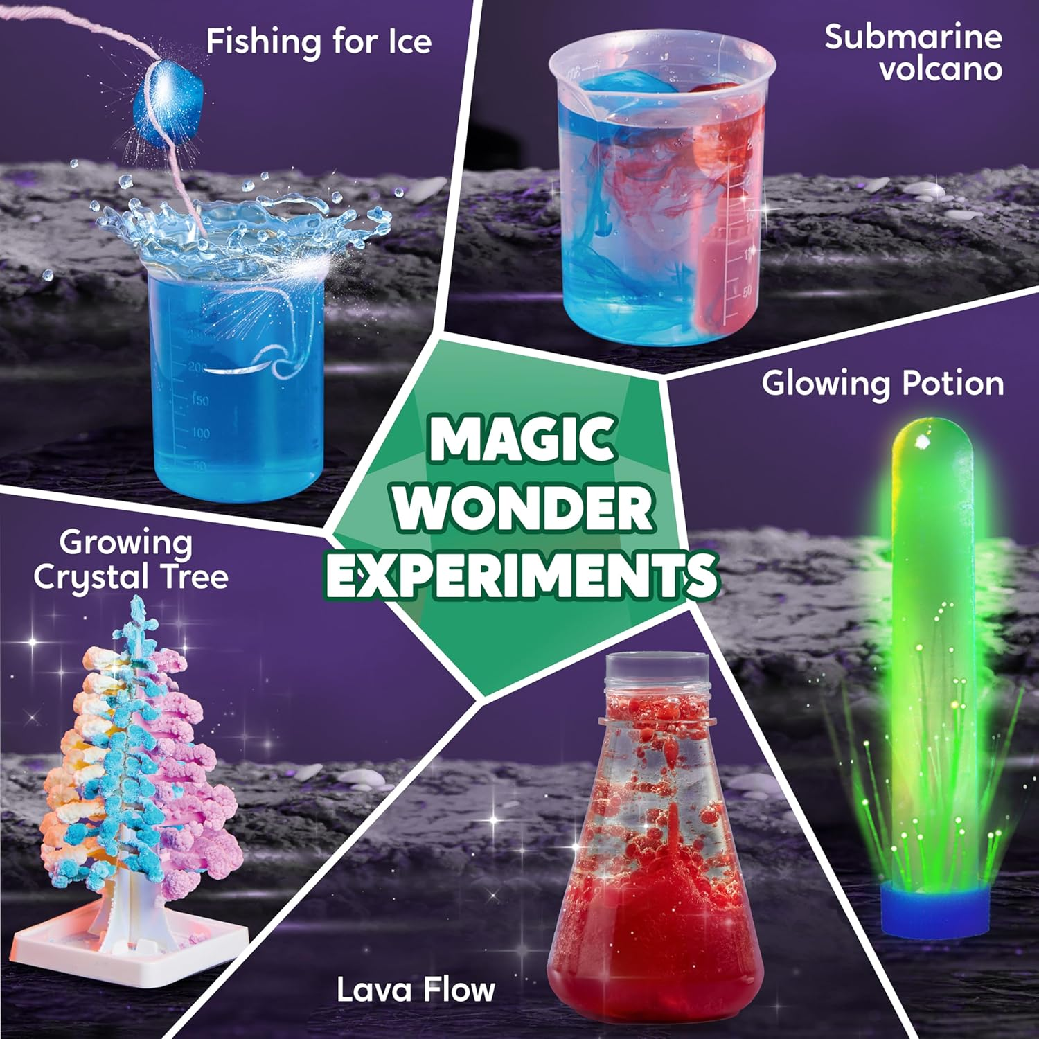 Klever Kits Wonder Science Kits- 50+ Experiments Educational Toys, STEM Activities with Growing Crystal Tree, Lab Science Toys, Kids Aged 6 7 8+ Birthday Gift image number 3