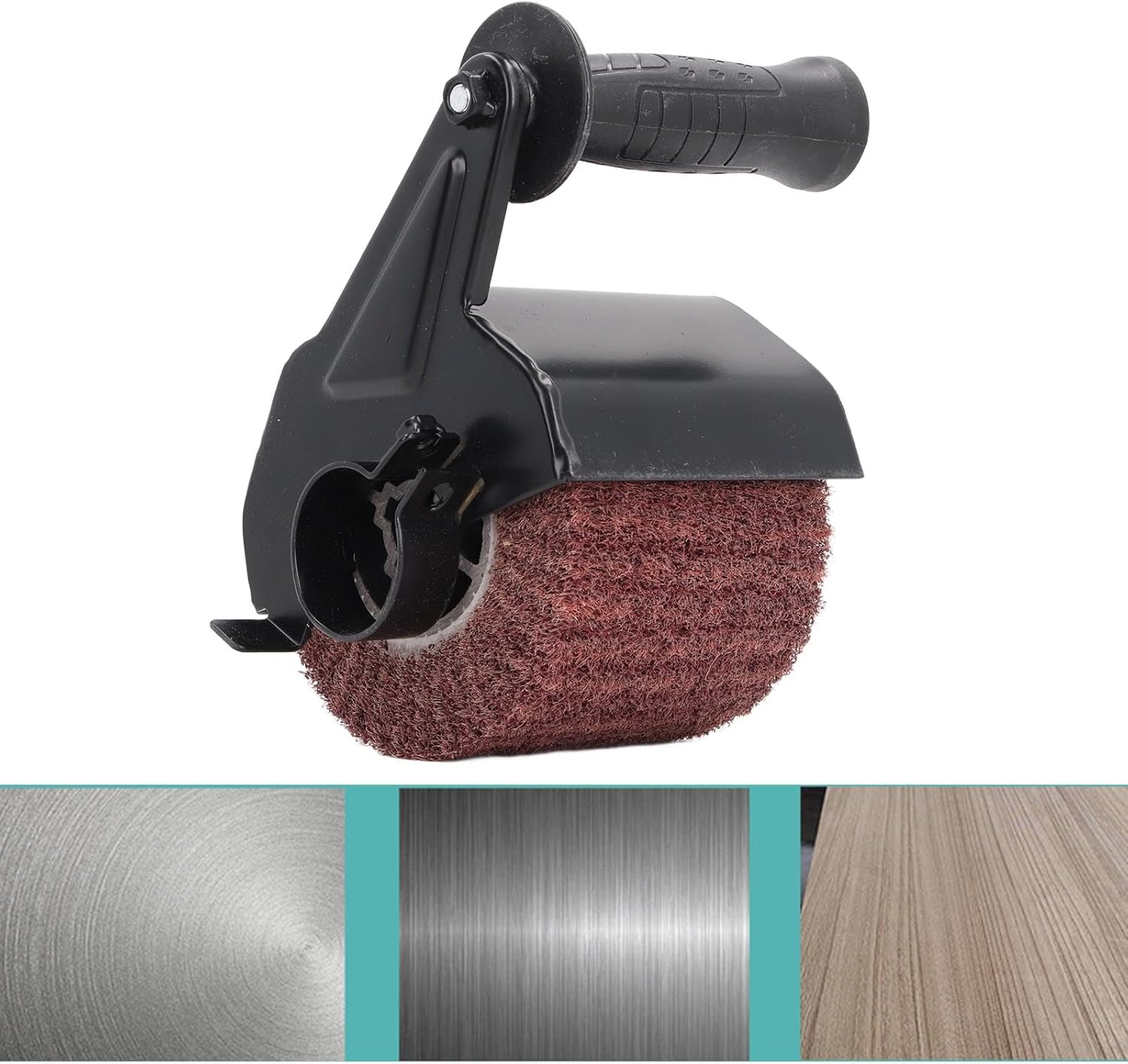 Angle Grinder Polishing Wheel, 80 Grit Abrasive Wheel Wire Drawing Polishing Wheel, 2 Drawing Machine Polishing Wheels Set for Wood Metal Polishing image number 1