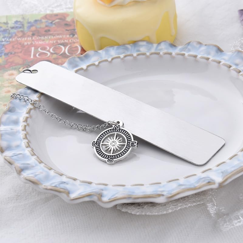 Going Away Gifts for Coworker Inspirational Bookmark for Book Lovers Women Men Employees Leaving Farewell Retiement Gifts Coworkers Friends Compass Bookmarks image number 6
