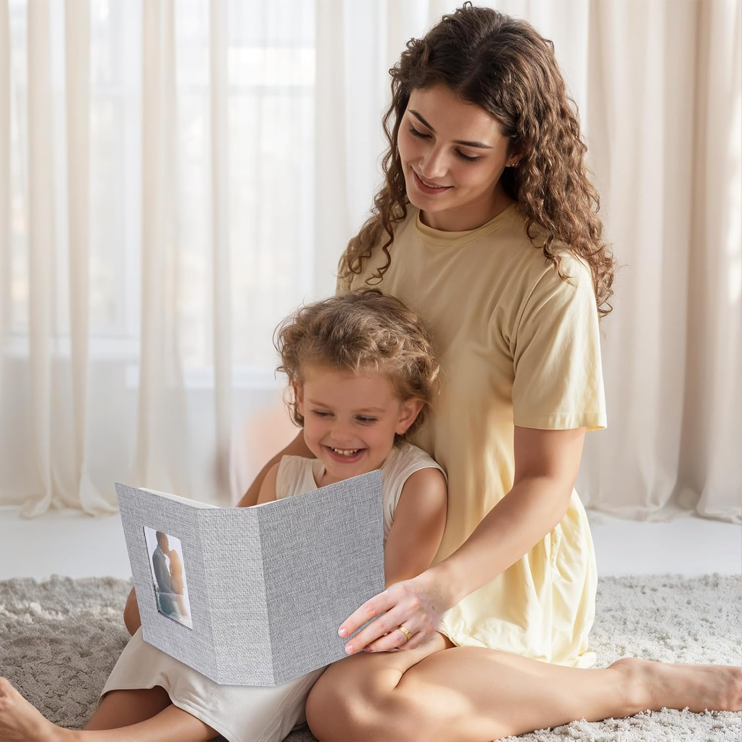 Small Photo Album 4X6 Slip-In Picture Album, 50 Pages Holds 100 Photos, Extra Large Capacity 4X6 Photo Albums, Acid-Free Pages Picture Book for Photos Family Anniversaries Baby Vacations image number 4