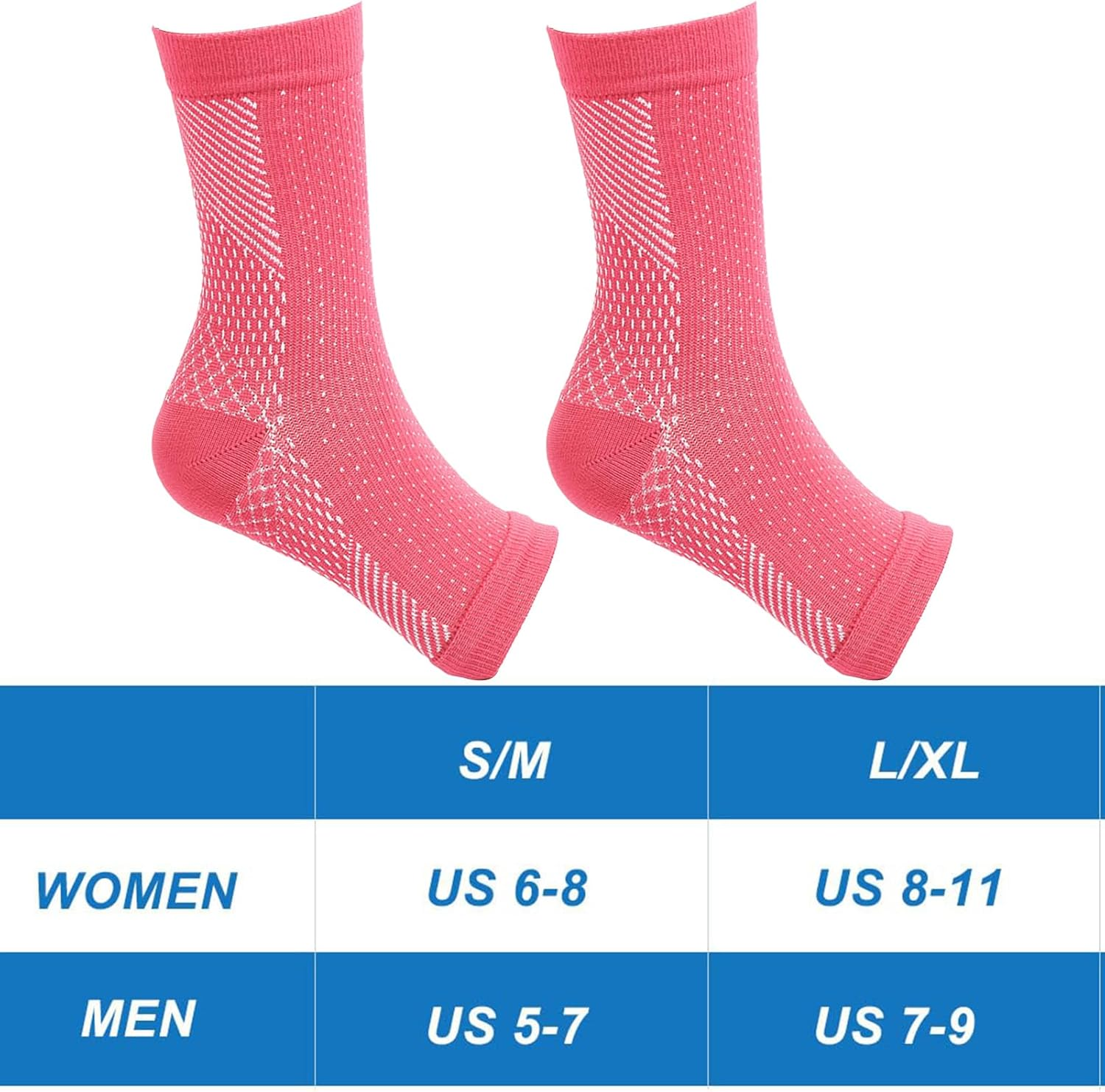 Neuropathy Compression Socks, Toeless Compression Socks for Travel Breathable, Comfortable Ankle Socks, Relief Athletic Socks for Arch & Heel Relief, Muscle, Feet Borato image number 4