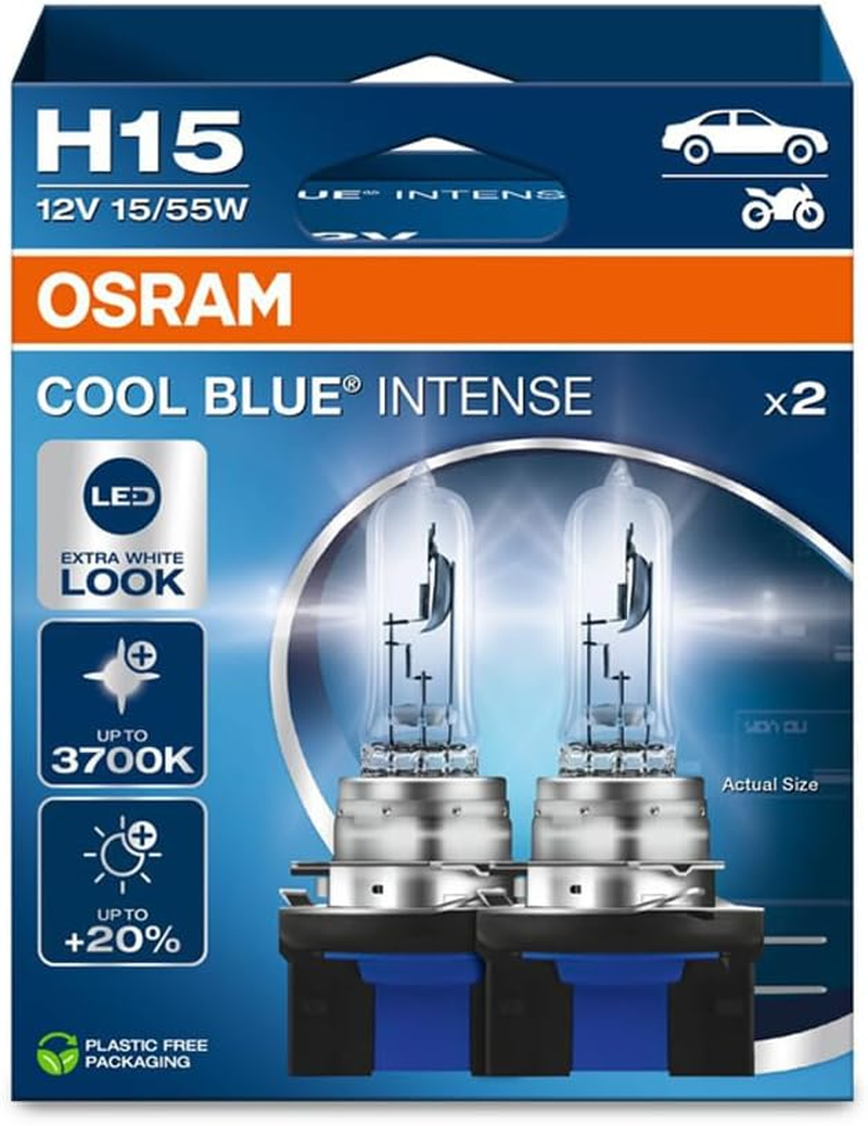 OSRAM Cool Blue&reg; Intense H7, +100% More Brightness, up to 5,000 K, Halogen Headlight Bulb, LED Look, Single Blister (1 Lamp) image number 1