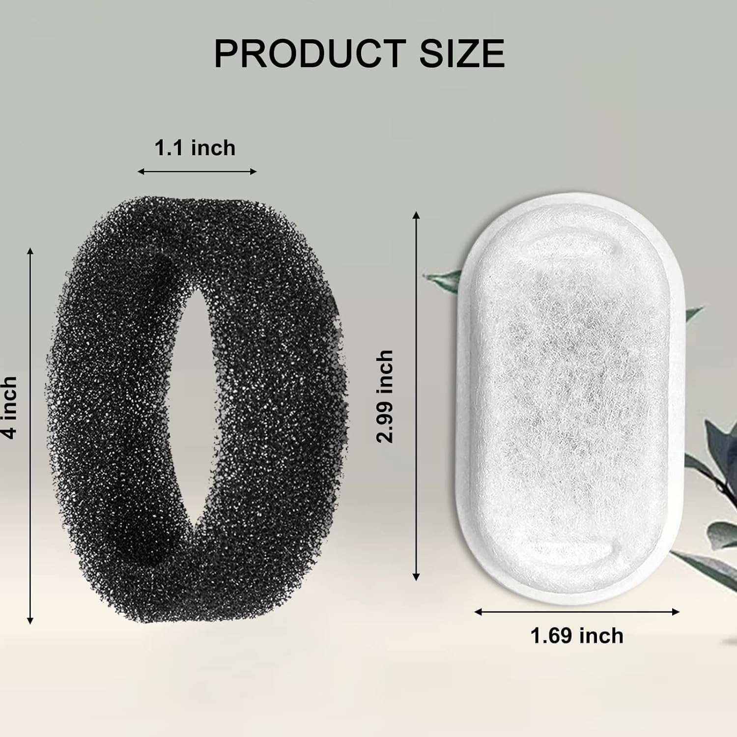 16Pcs Cat Water Fountain Filter, Pet Filters Replacement for 108Oz/3.2L&67Oz/2L&135Oz/4L Stainless Steel Pet Water Drinking Fountain, Replacement Filters for Pet Drinking (8 Filters & 8 Sponges) image number 6