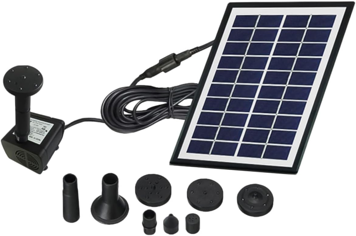 Gatuida Solar Floating Fountain Pump Solar Powered Garden Water Fountain for Fish Outdoor Landscape Aeration Pool Decoration Black image number 1