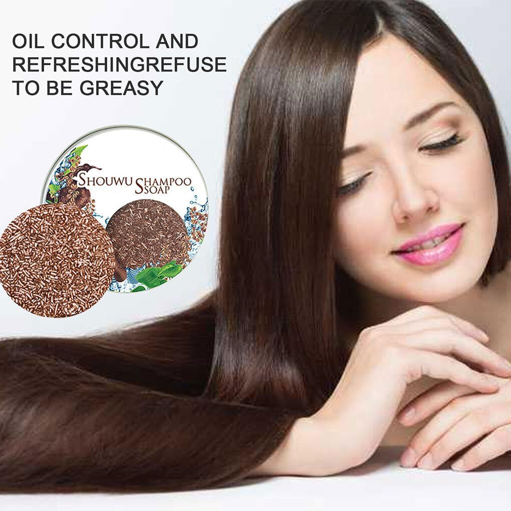 EUIOOVM Hair Volumizing Moisturizing Shampoo Bar - Improve Hair with Nutritional Essence Hair Darkening Shampoo Bar image number 5