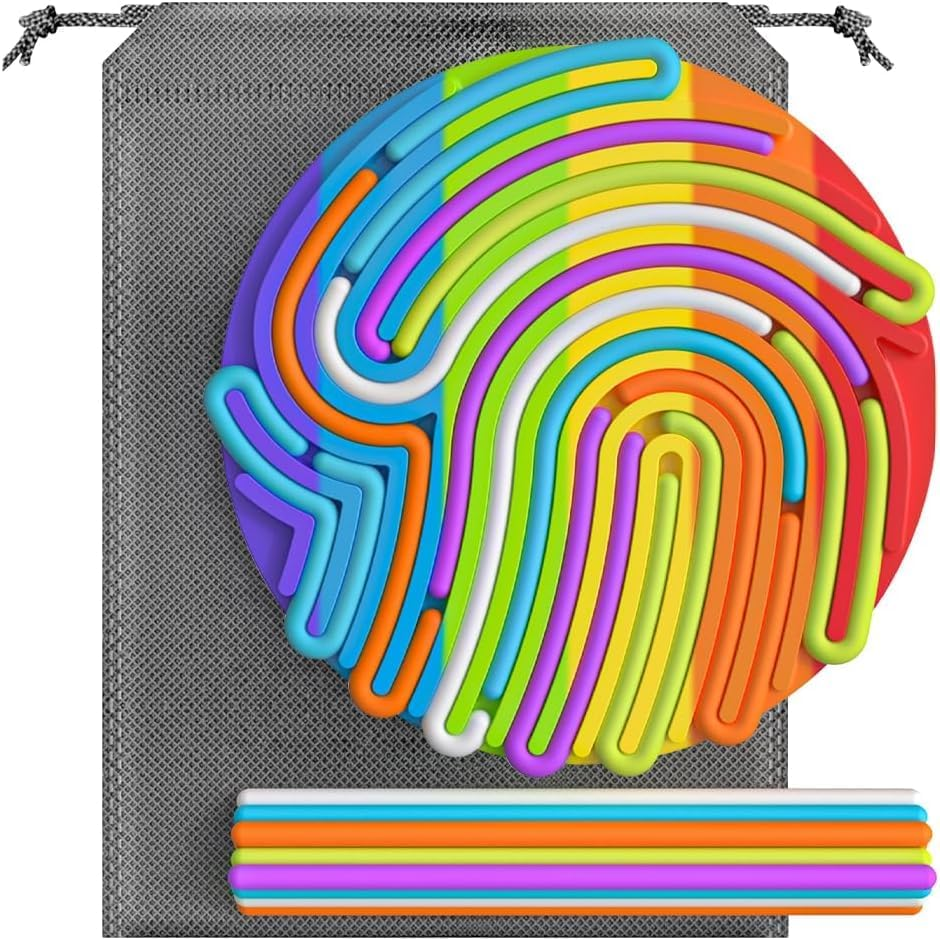 Sensory Activity Board, Silicone Fidget Toy for Autistic/Adhd/Stress/Anxiety, Silent Busy Pad for Kids & Adults Calming, Come with Travel Bag & 13 Strings image number 4