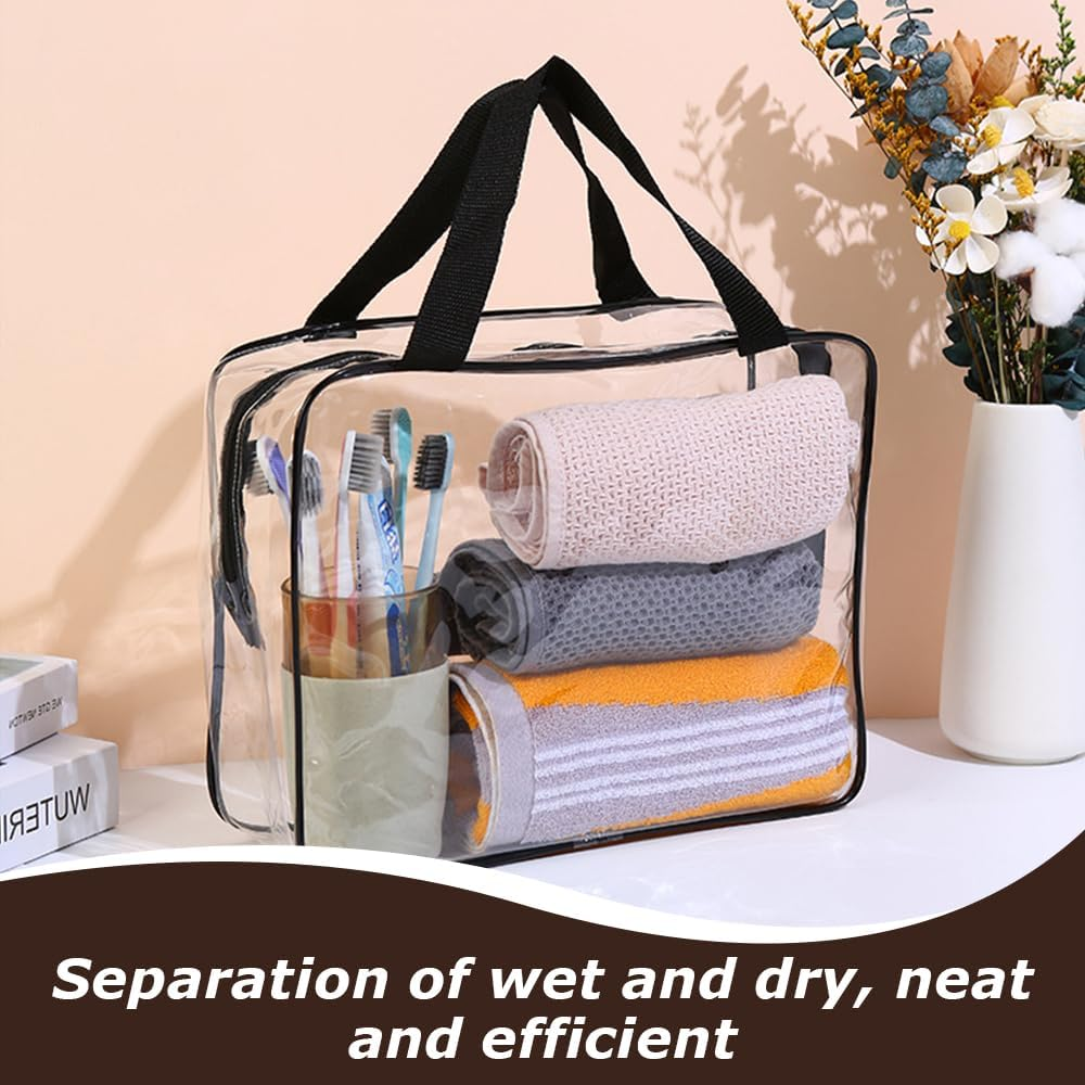 TOMVAES 6 Packs Toy Storage Bags with Zipper,Clear PVC Organizing Bags, Waterproof Toy Bags for Board Games,Handheld Toy Storage Organizer for Building Blocks Board Games Toys Cosmetic (6) image number 3