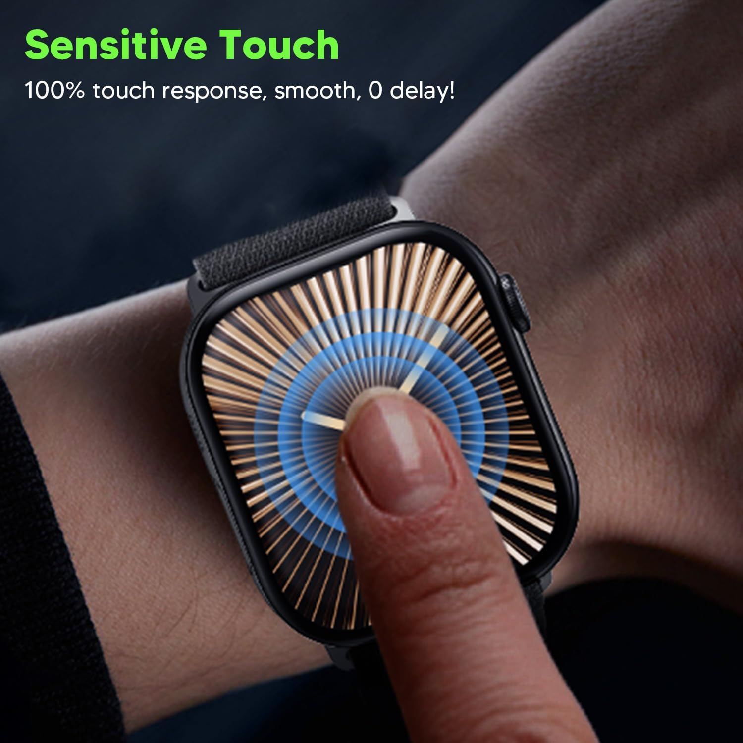 WSKEN 4 Pack Screen Protector for Apple Watch Series 11/10 46Mm - [100％ Zero Bubble][Auto Align Box][Flexible TPU Film - No Glass] HD Full Coverage for Iwatch Cover Accessories image number 3