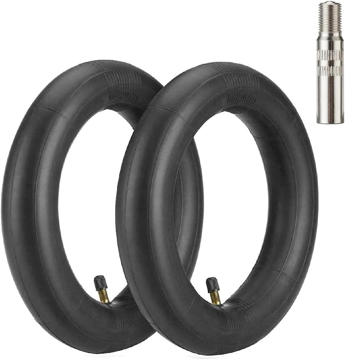 Aibiku 8.5-Inch Thickened Inner Tubes, Inflatable Tires for Xiaomi M365, Gotrax GXL V2 Scooter Inflated Spare Tire - with Valve Extension and Metal Valve Caps, 8 1/2 X 2 (Pair) image number 5