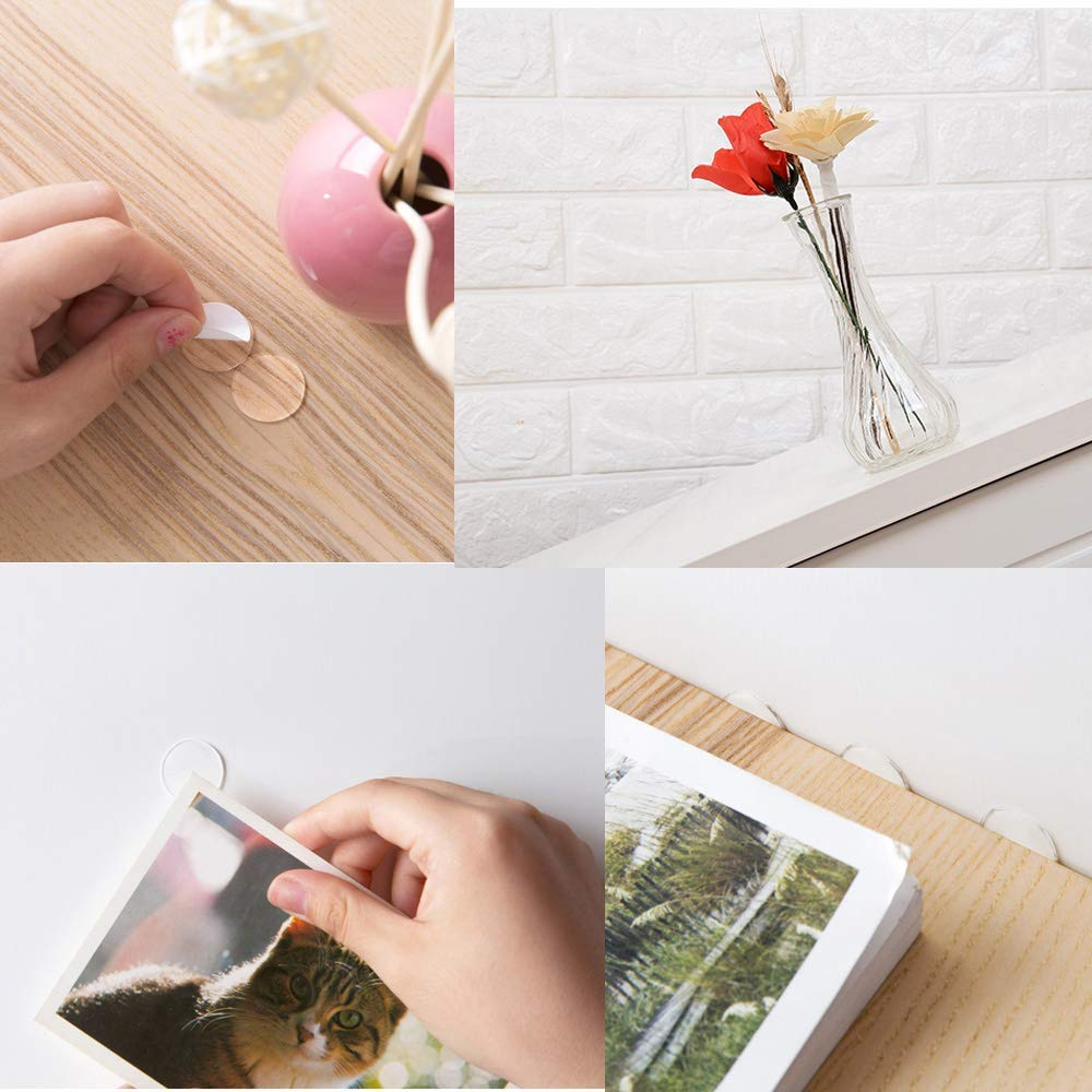 KLHCDUO 300Pcs Clear Glue Point Dots Double-Sided Stickers, Removable round Reusable No Traces Mounting Glue Tape for Balloons Party or Wedding Decoration, DIY Scrapbooking (20Mm) image number 5