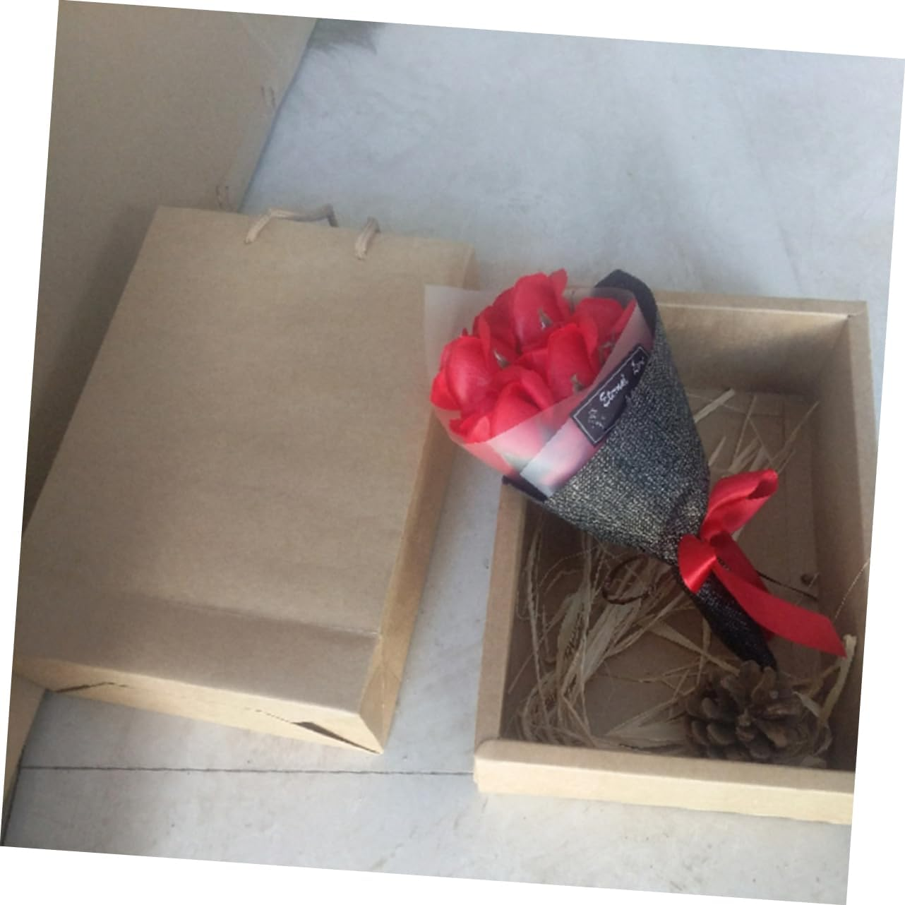 Alipis Unique Soap Bouquet Present Box Present Mother'S Day Birthday Anniversary Home Decor image number 2