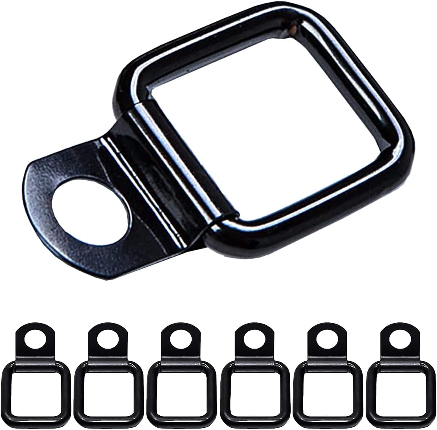 Tie down D Ring Set, Easy-To-Install Truck Tie Downs, Compatible with Cargo Cover Mounts, Heavy-Duty Jeep Wrangler Accessories for Pickups, Trailers, Truck, Trailer, Camper, Boat & More, 8 Pack image number 3