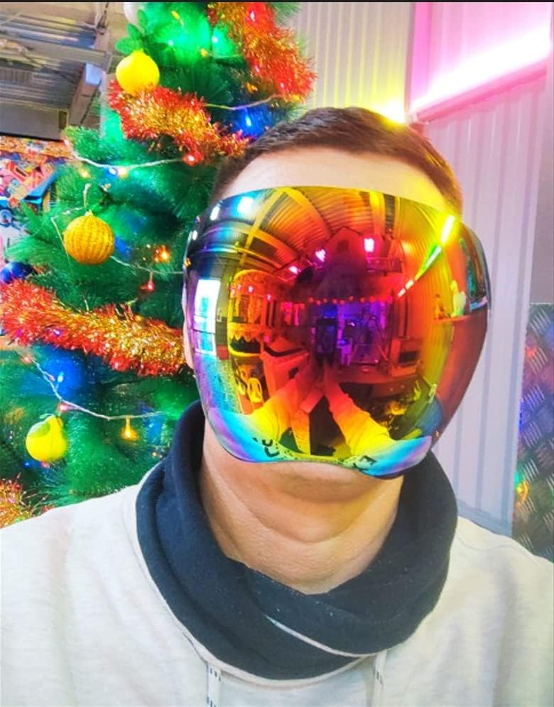 FEISEDY Full Cover Face Visor Protective Glasses Mirror Shield Sunglasses anti Fog B2781 image number 3