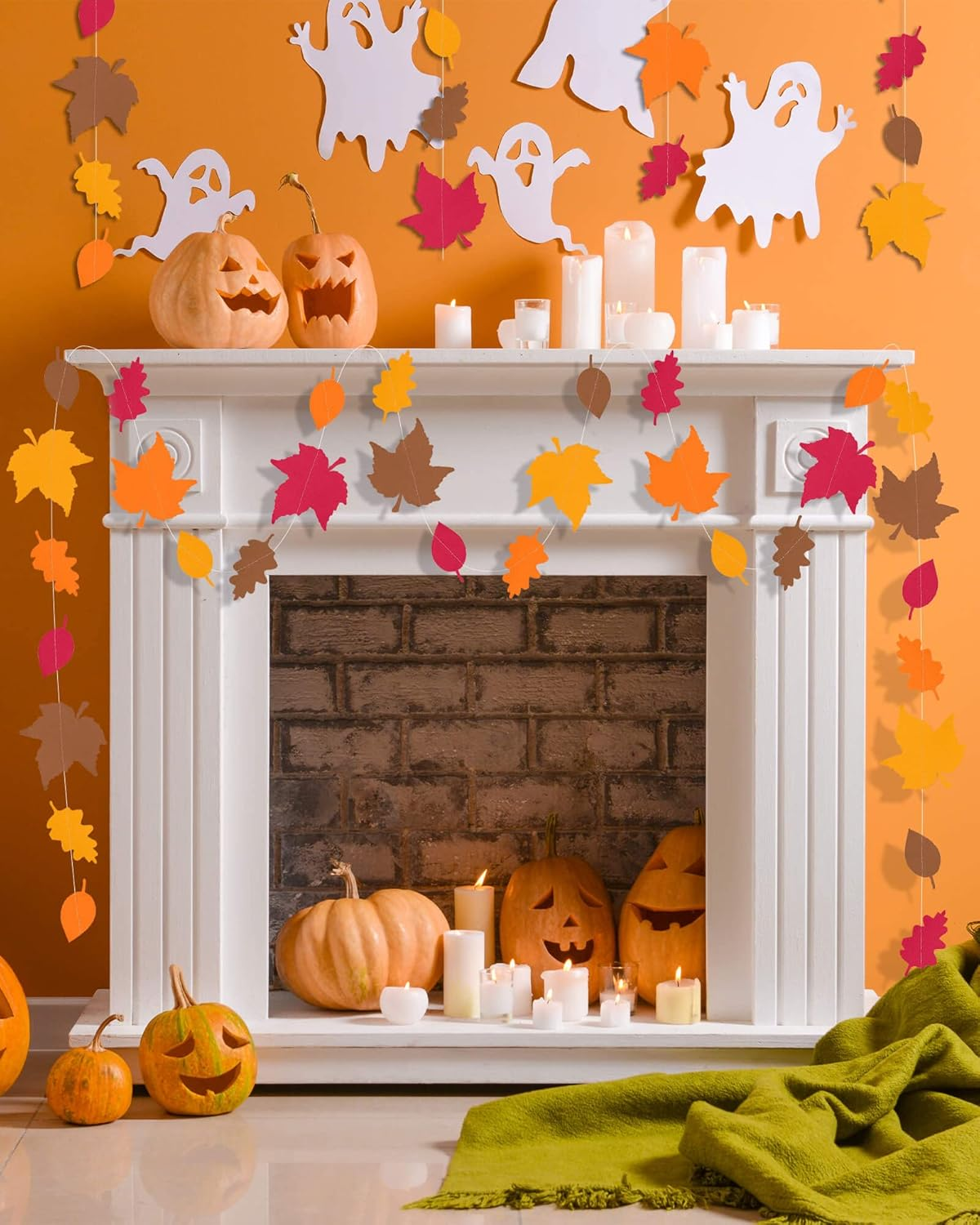 Autumn Leaf Pennant Banner for Thanksgiving Decorations, Thanks Giving Celebration Hanging D&eacute;cor Backdrop Garland, Fall Harvest Theme Birhday Baby Shower Wedding Party Supplies, SONGTIY