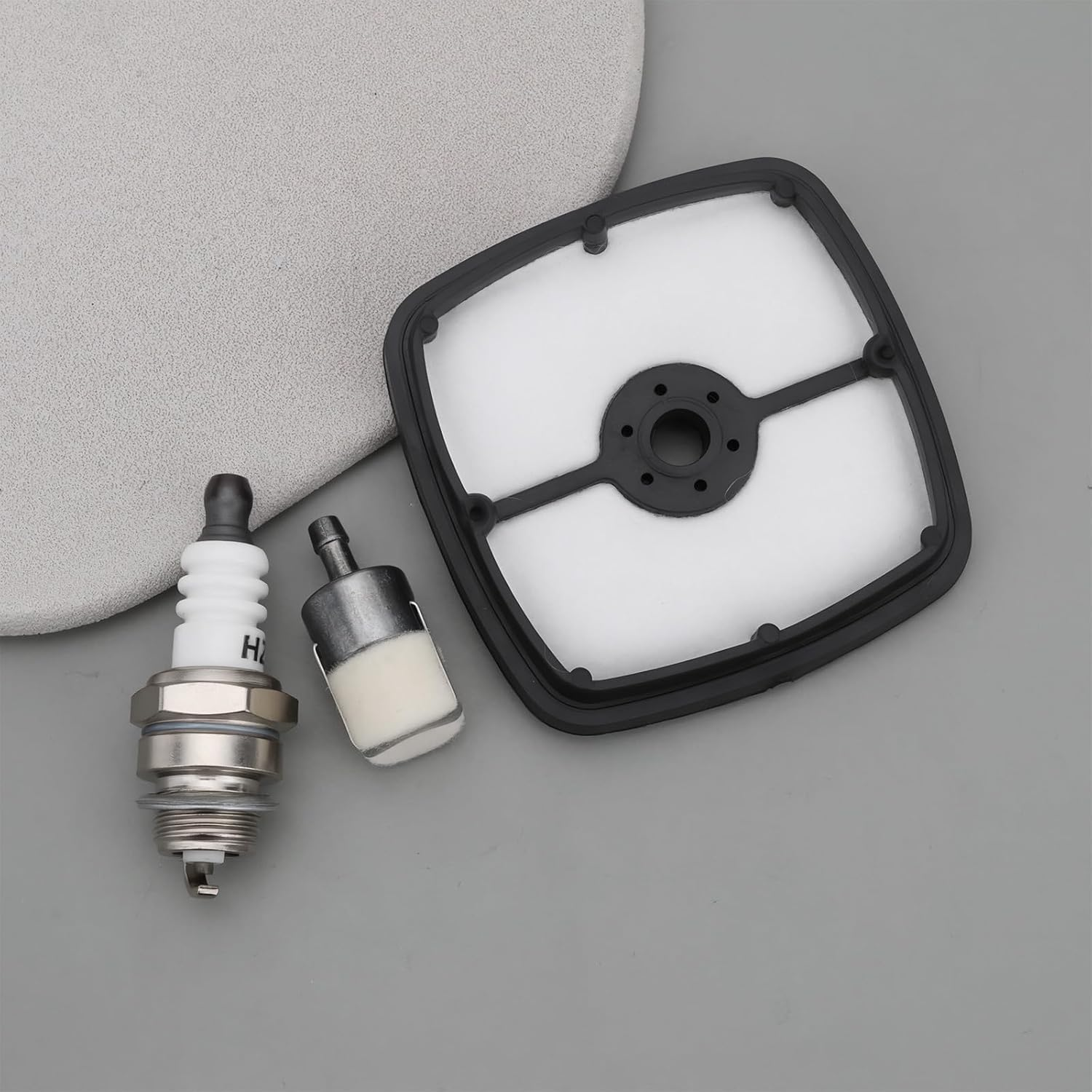 SING F LTD 3Pcs Lawn Mower Air Fuel Filter with BPMR8Y Spark Plug Maintenance Kit Compatible with Echo GT222ES image number 2