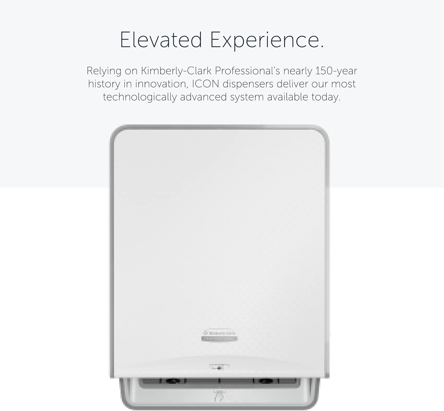 Kimberly-Clark Professional&trade; ICON&trade; Automatic Roll Towel Dispenser (53940), White Chassis with White Mosaic Design Faceplate; 1 Dispenser and Faceplate per Case