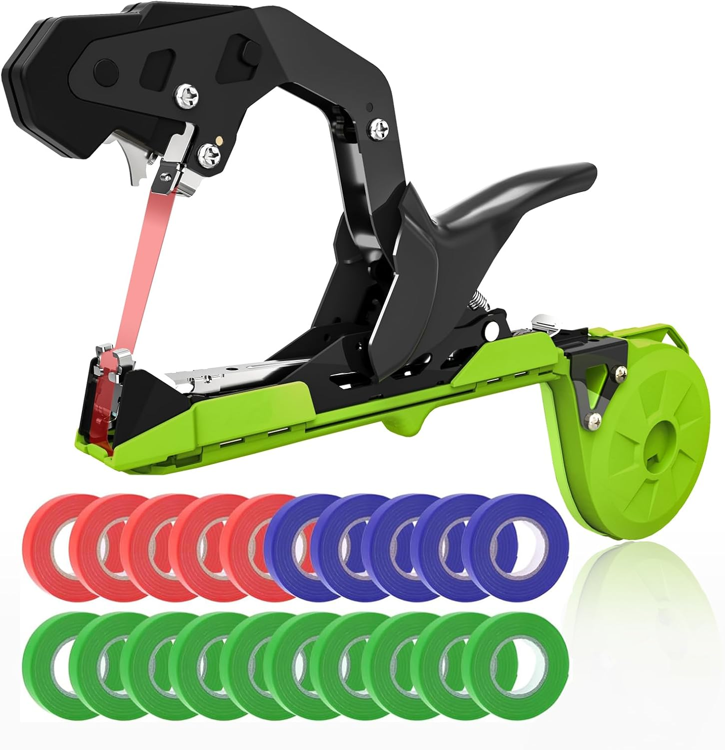 Plant Tying Machine, Binding Pliers with 20 Rolls of Tape, Upgraded Garden Tape Tool for Tomatoes Cucumbers Vegetables 8108 image number 3