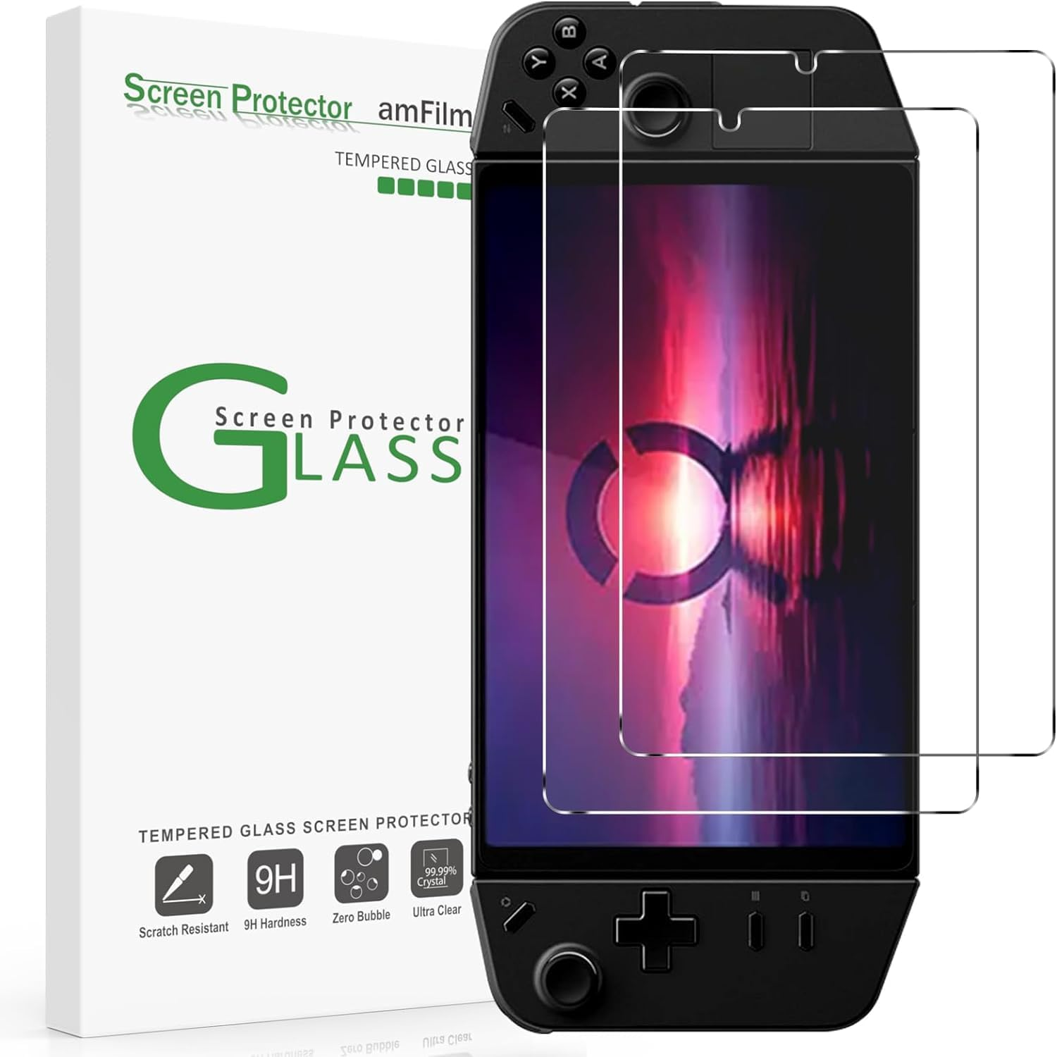 Amfilm 2 Pack Tempered Glass Screen Protector for Lenovo Legion Go Handheld 8.8 Inch 2023, Full Coverage, Transparent Ultra HD, Anti-Scratch, Anti-Fingerprint (Upgrade Version) image number 4