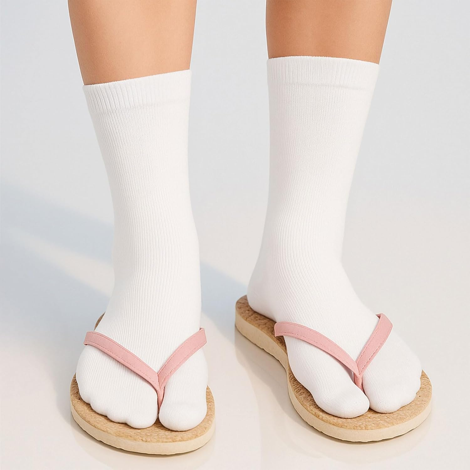 Flip Flop Socks for Men and Women, Cotton Tabi Socks with Split Toe Design, Breathable, Durable, Comfortable, 6 Pieces Set, SZTTY image number 6