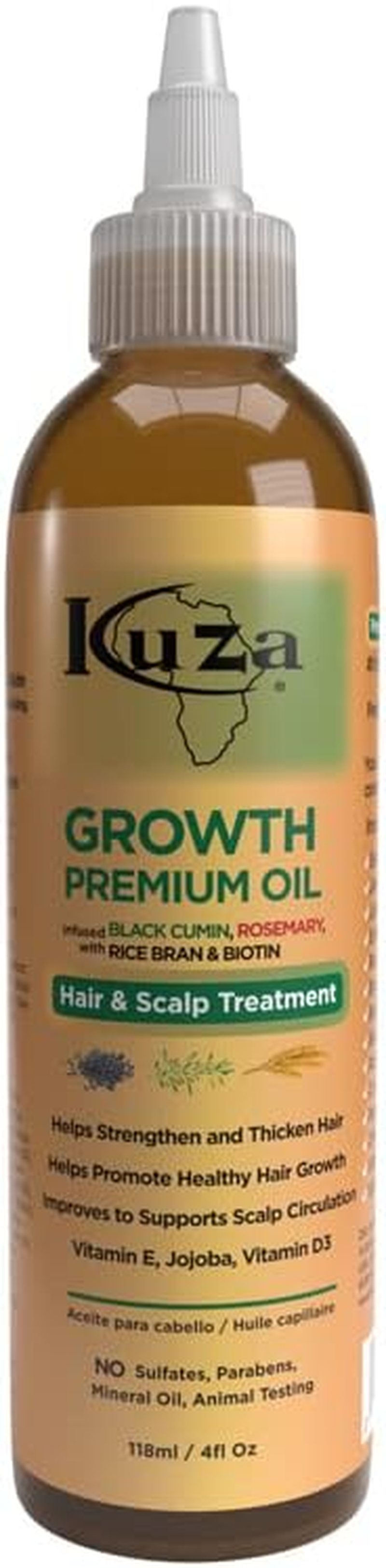 Premium Growth Oil W/Black Cumin & Rosemary 4 Oz. (Pack of 2)