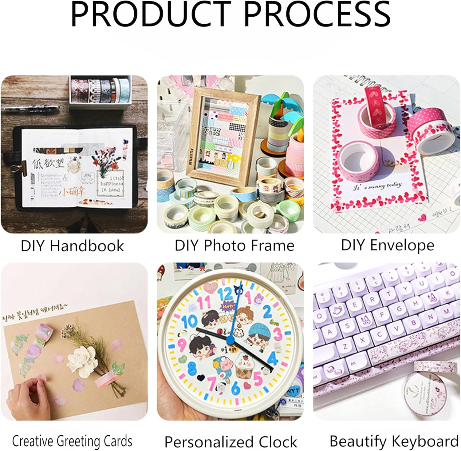 Vintage Floral Tapes,Craft Tape,Handbook Decoration Sticker, Handbook Tape with Plant Decoration Stamping Crafts,Diy Gift Wrapping Crafts for Scrapbooking Supplies Party Decorations Books (Bamboo)