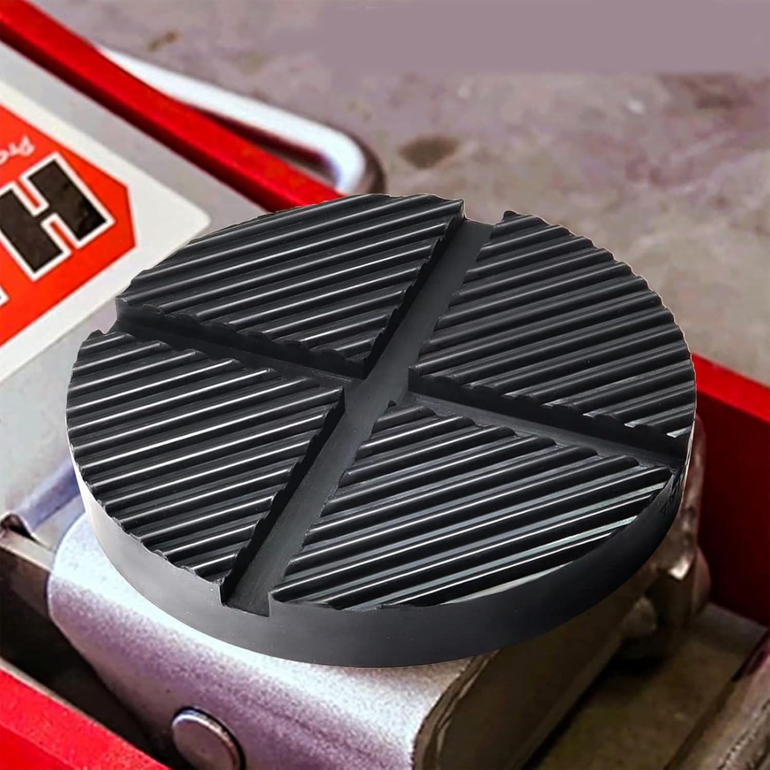 ​Universal Jack Pad - Rubber Jack Pad Adapter with Slot, Non-Slip Pinch Weld and Frame Rail Protector for Floor Jacks, Car Jack Stands, All Cars​ image number 1