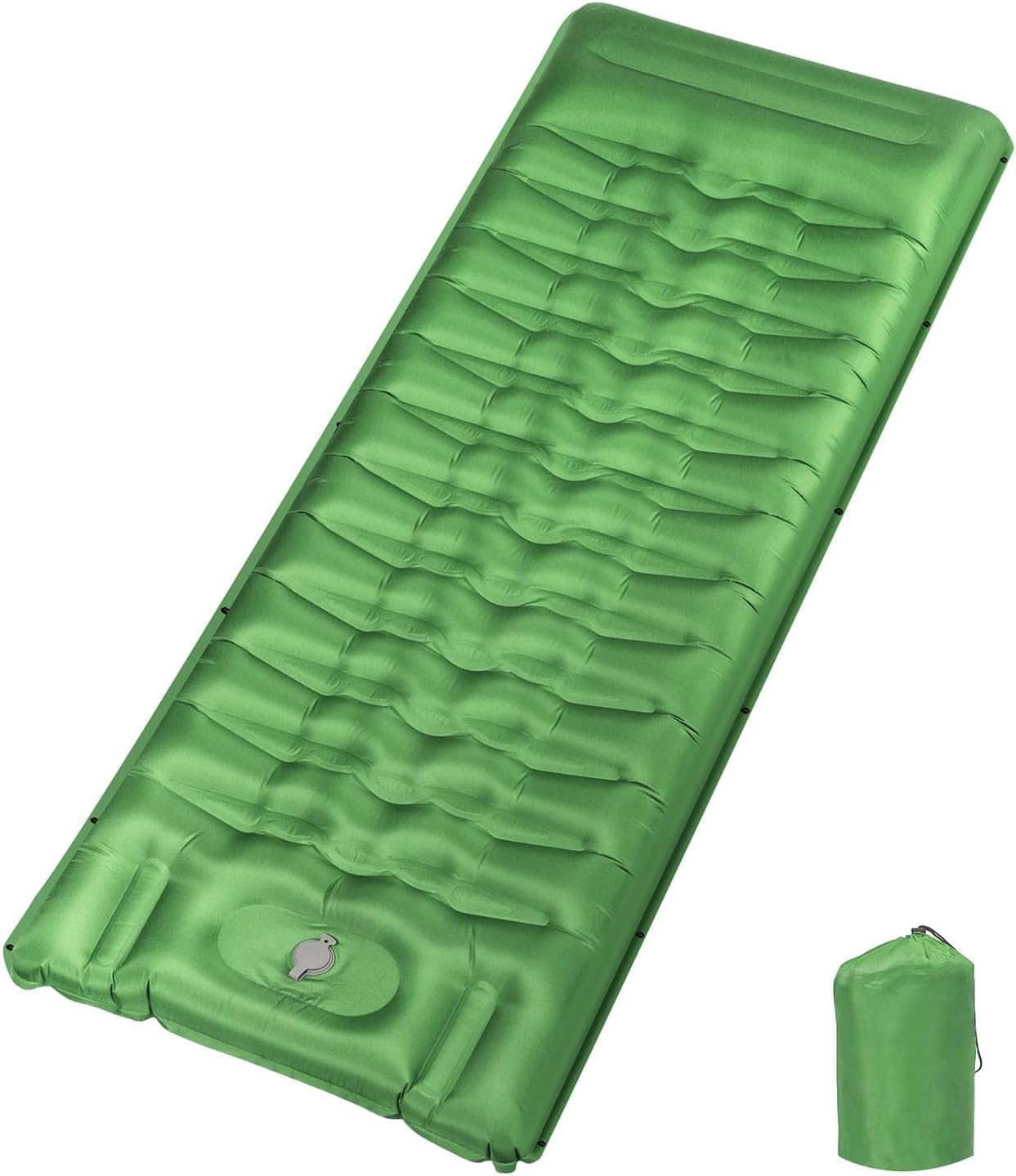 Mountview Camping Mattress Inflatable Mat, 196 X 66 X 13Cm, Lightweight Camping Sleeping Pad with Pillow, Built-In Foot Pump, Spliced Inflating Air Sleeping Mattress for Backpacking, Camping & Hiking image number 2