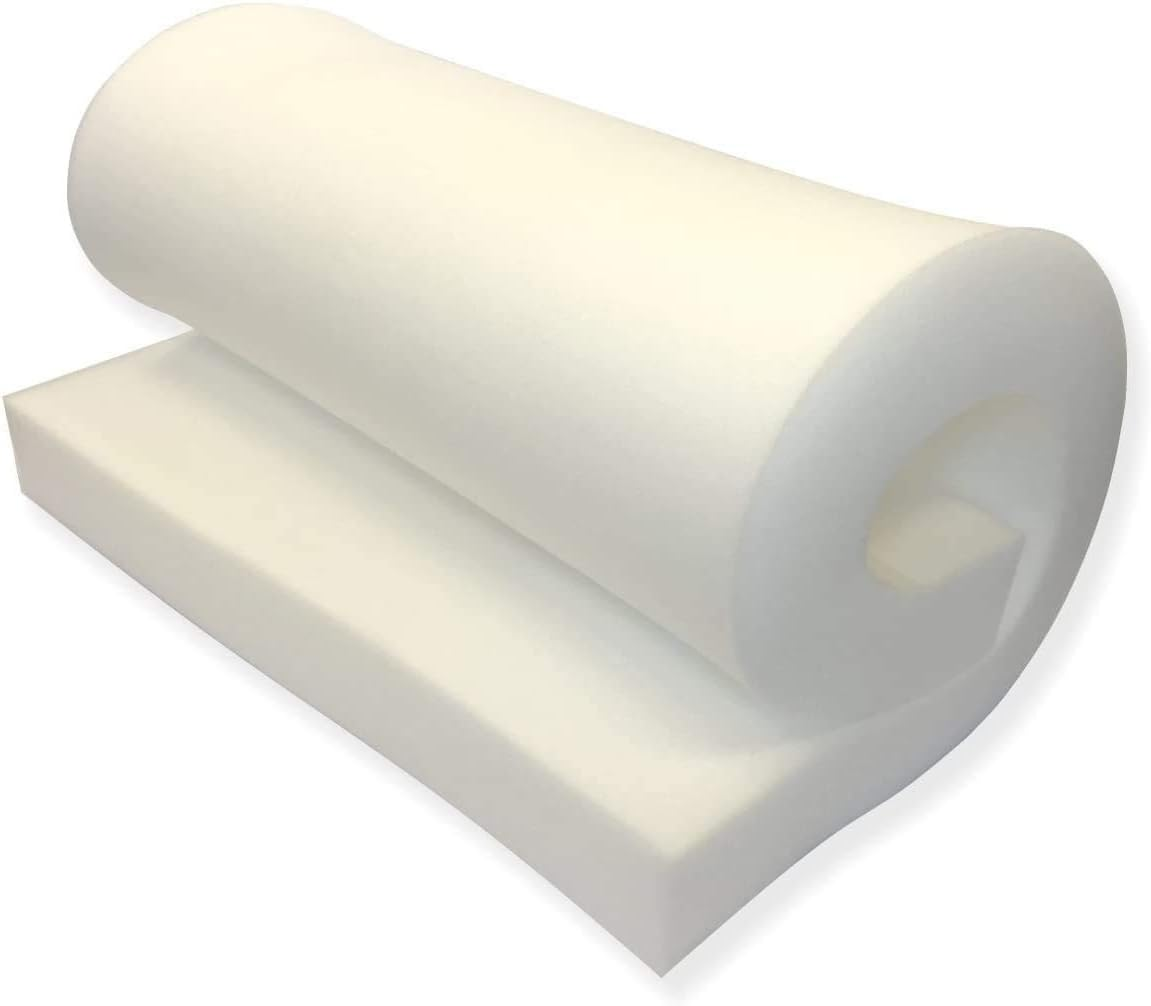 AK Trading Upholstery Foam Cushion - Medium Density 3"" Height X 24"" Width X 72"" Length - Home or Commercial Use Seat Replacement Foam Cushion - Made in USA (Md-3X24X72) image number 2