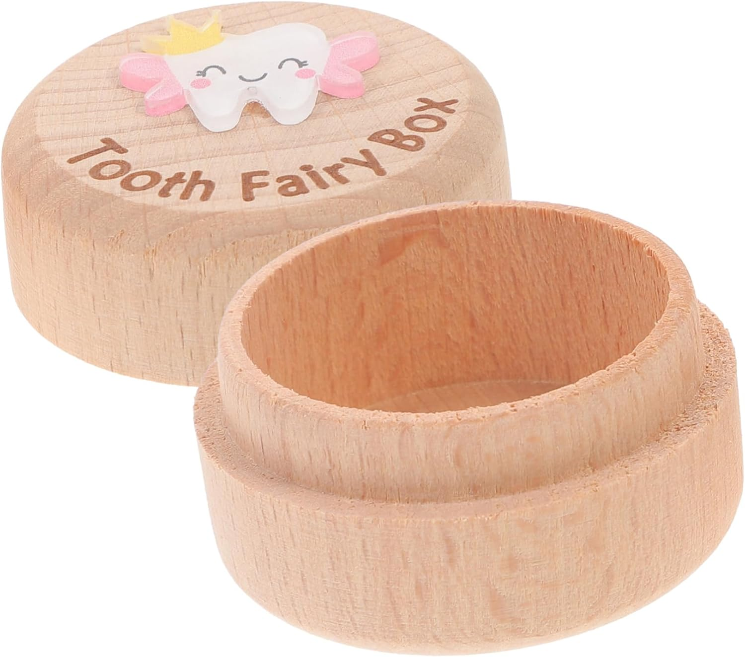 GARVALON Handcrafted Wooden Tooth Box Fetal Hair Saver Boys and Girls Tooth Collector Storage Box image number 5