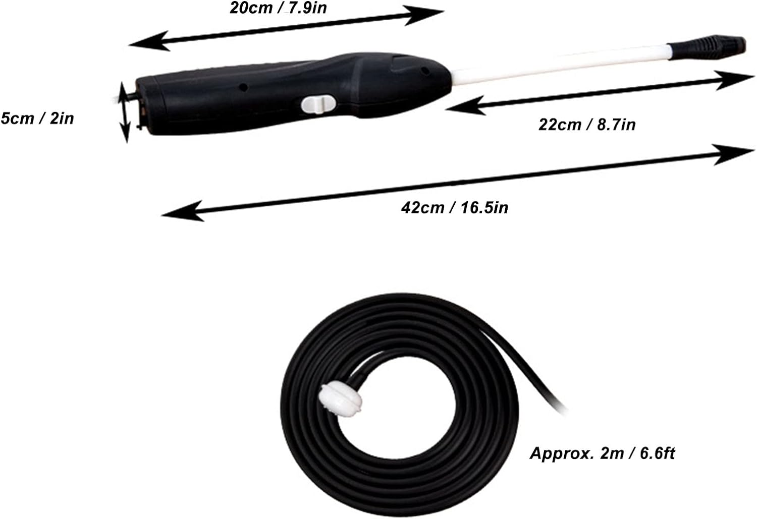 Soobu Battery Powered Electric Garden Sprayer, Multiple Modes Rechargeable, Rotatable Adjustable Nozzle, White Plastic Gun Sprayer for Yard Lawn Weeds Plants image number 2