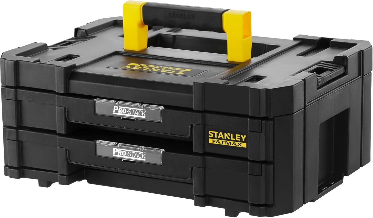 STANLEY FATMAX PRO-STAK IV Double Drawer, Polypropylene Body, 2 Modular Drawers, Stackable, Removable Dividers, Bi-Material Handle, Volume 8L, FMST1-71969 image number 2